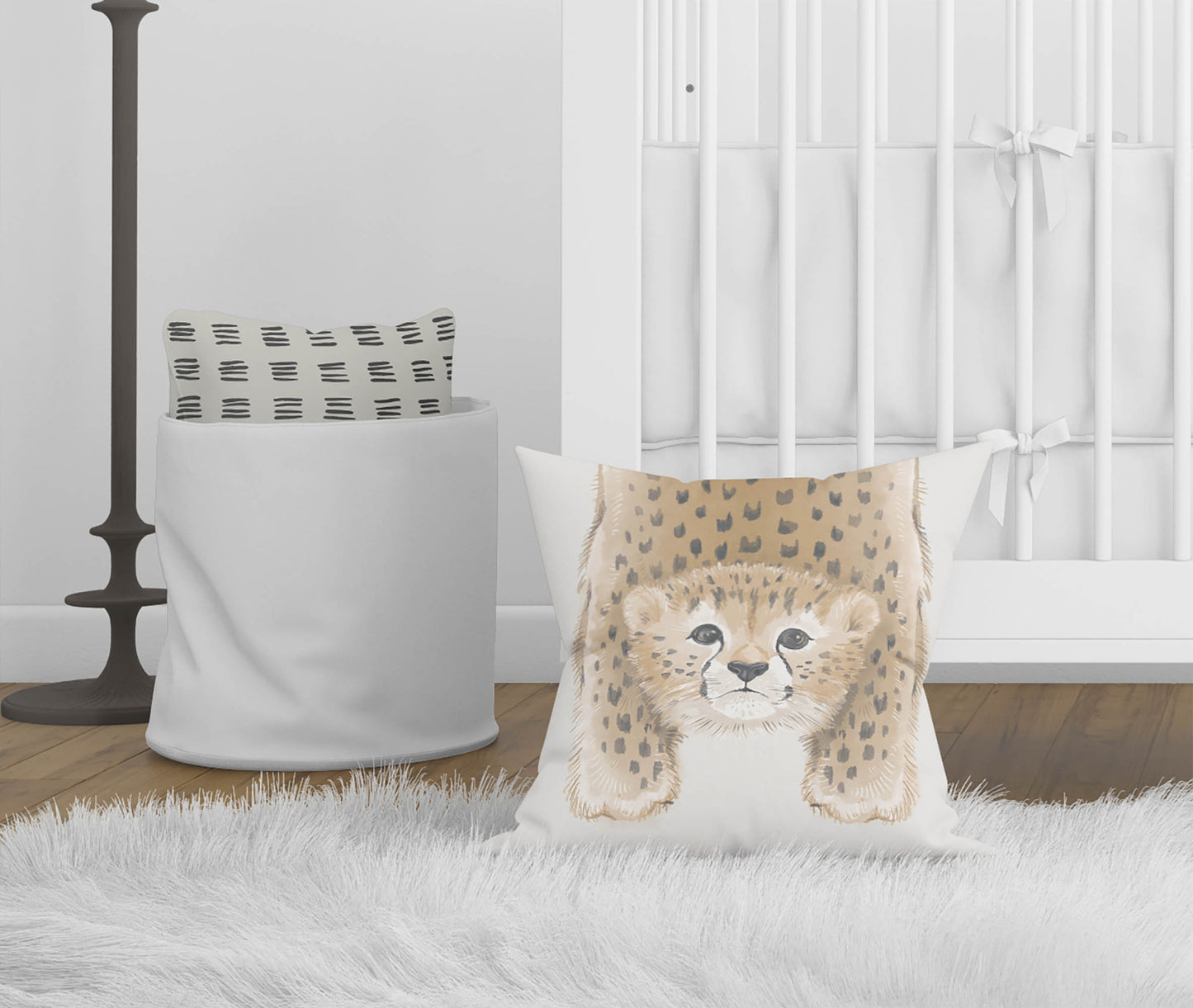 Lil Lying Leopard Throw Pillow