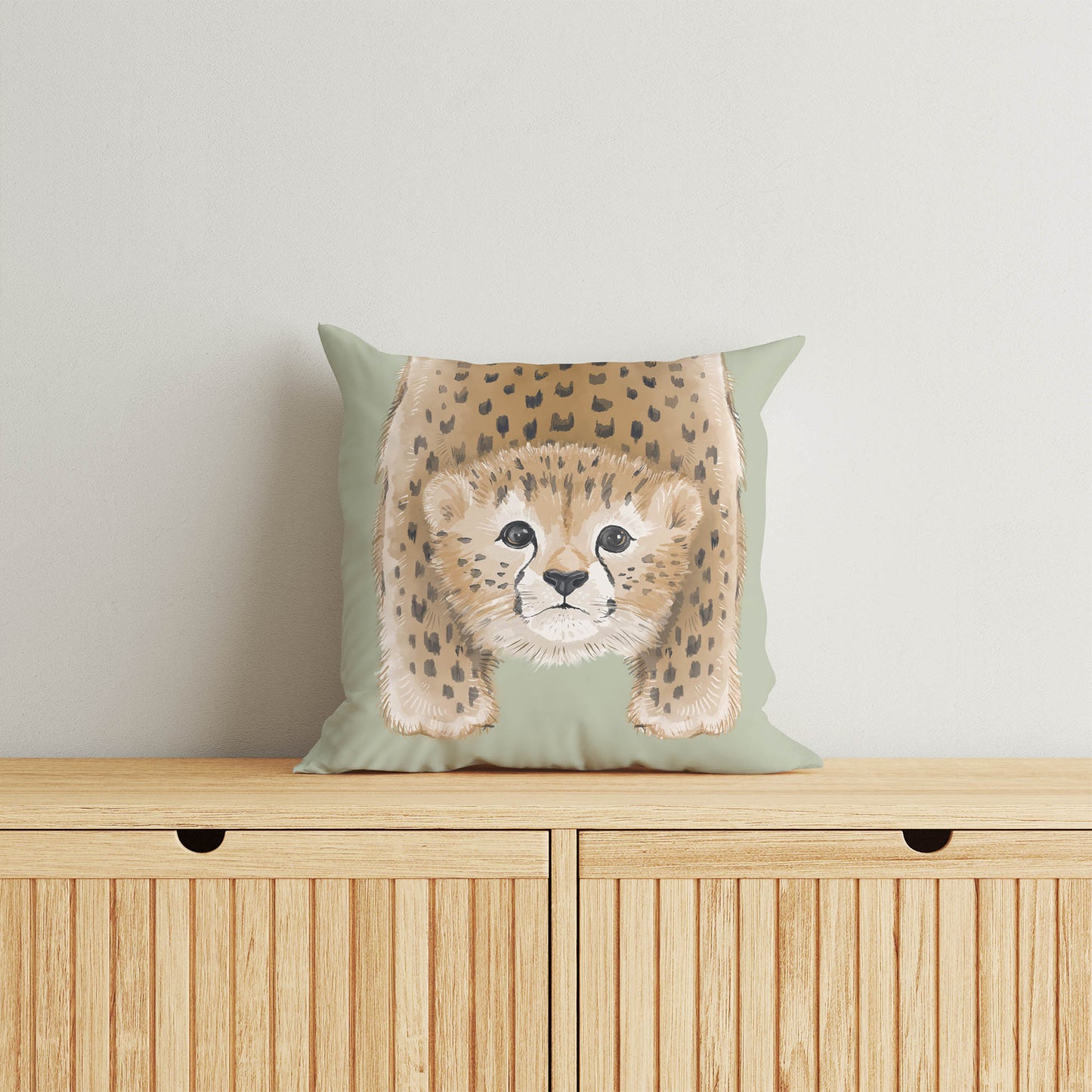 Lil Lying Leopard Throw Pillow