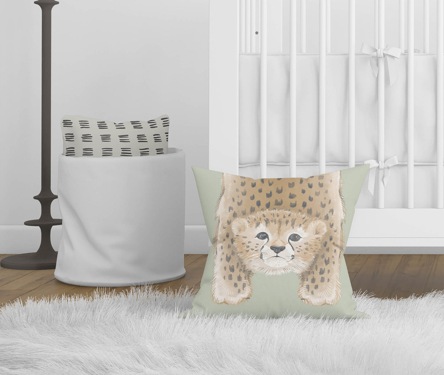 Lil Lying Leopard Throw Pillow
