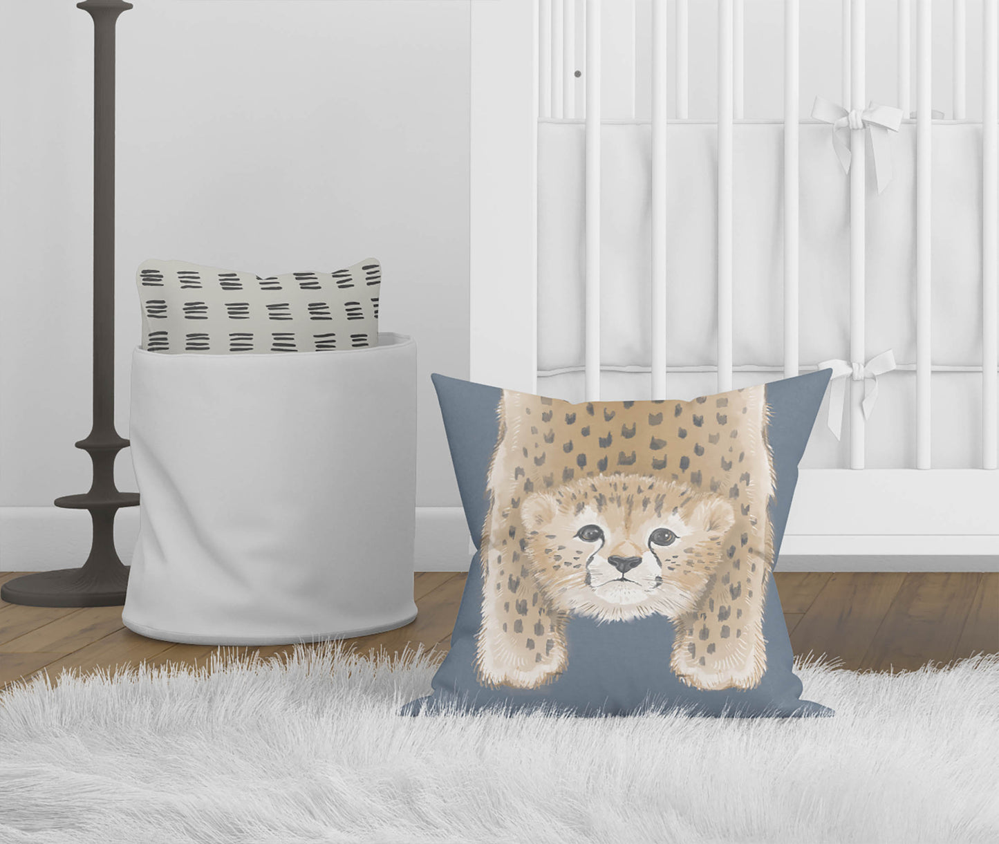 Lil Lying Leopard Throw Pillow
