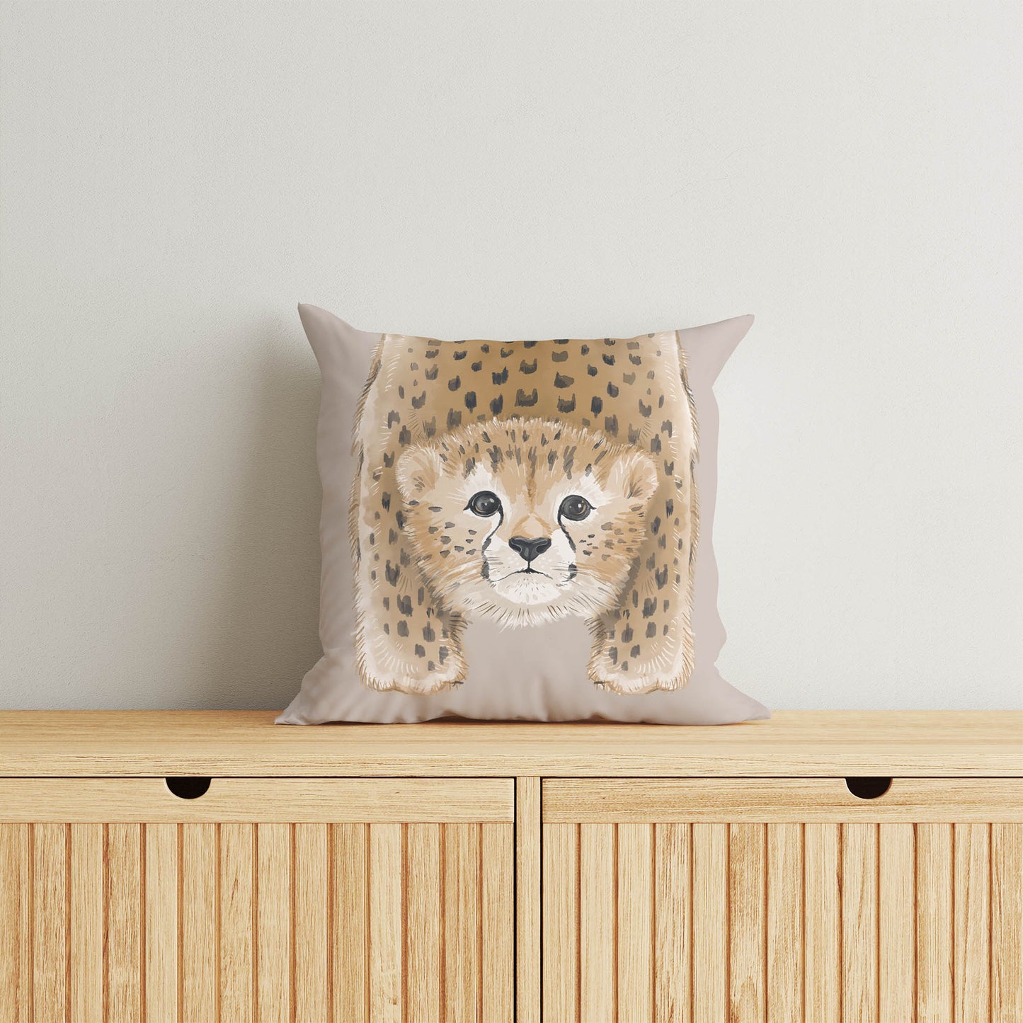Lil Lying Leopard Throw Pillow