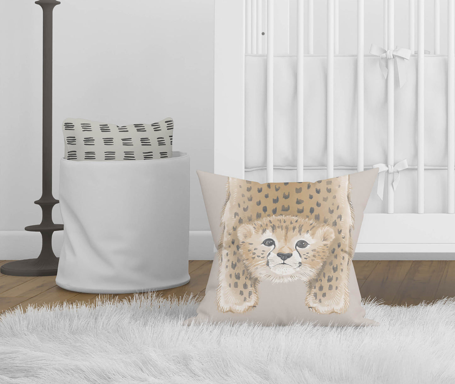 Lil Lying Leopard Throw Pillow