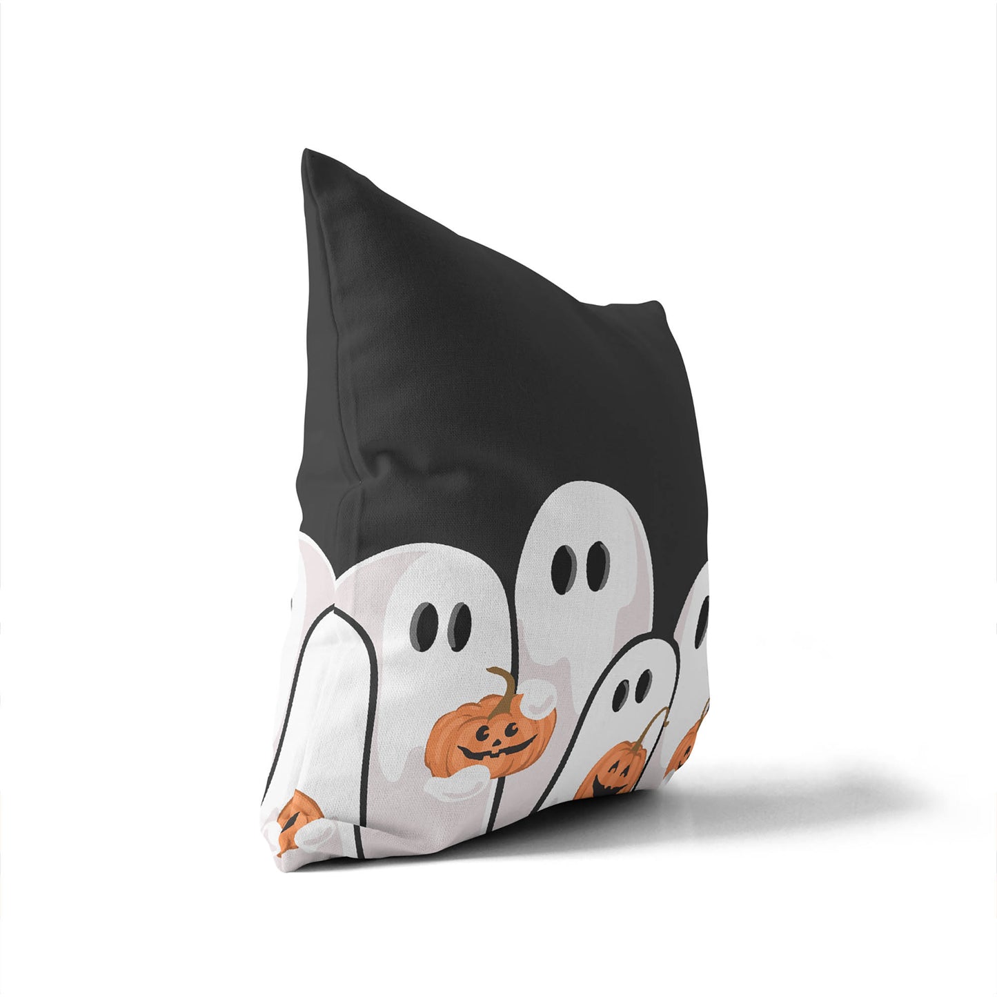 Ghosts & Pumpkins Decorative Seasonal Throw Pillow