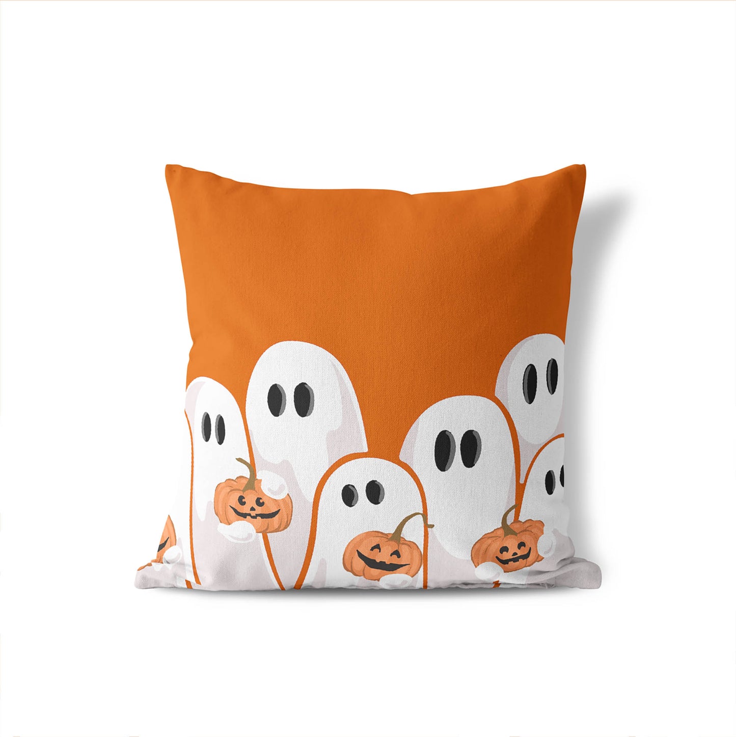 Ghosts & Pumpkins Decorative Seasonal Throw Pillow