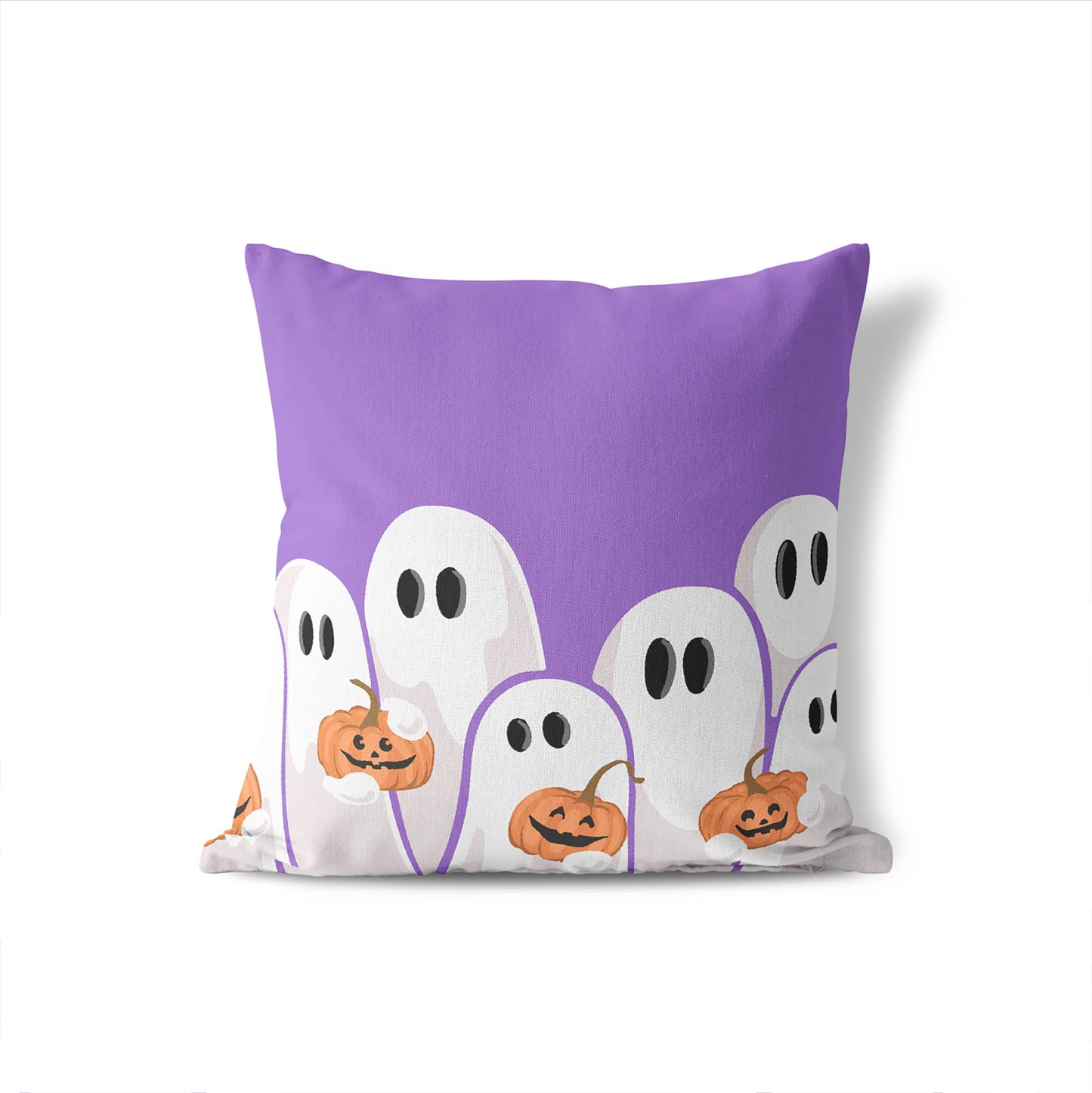 Ghosts & Pumpkins Decorative Seasonal Throw Pillow
