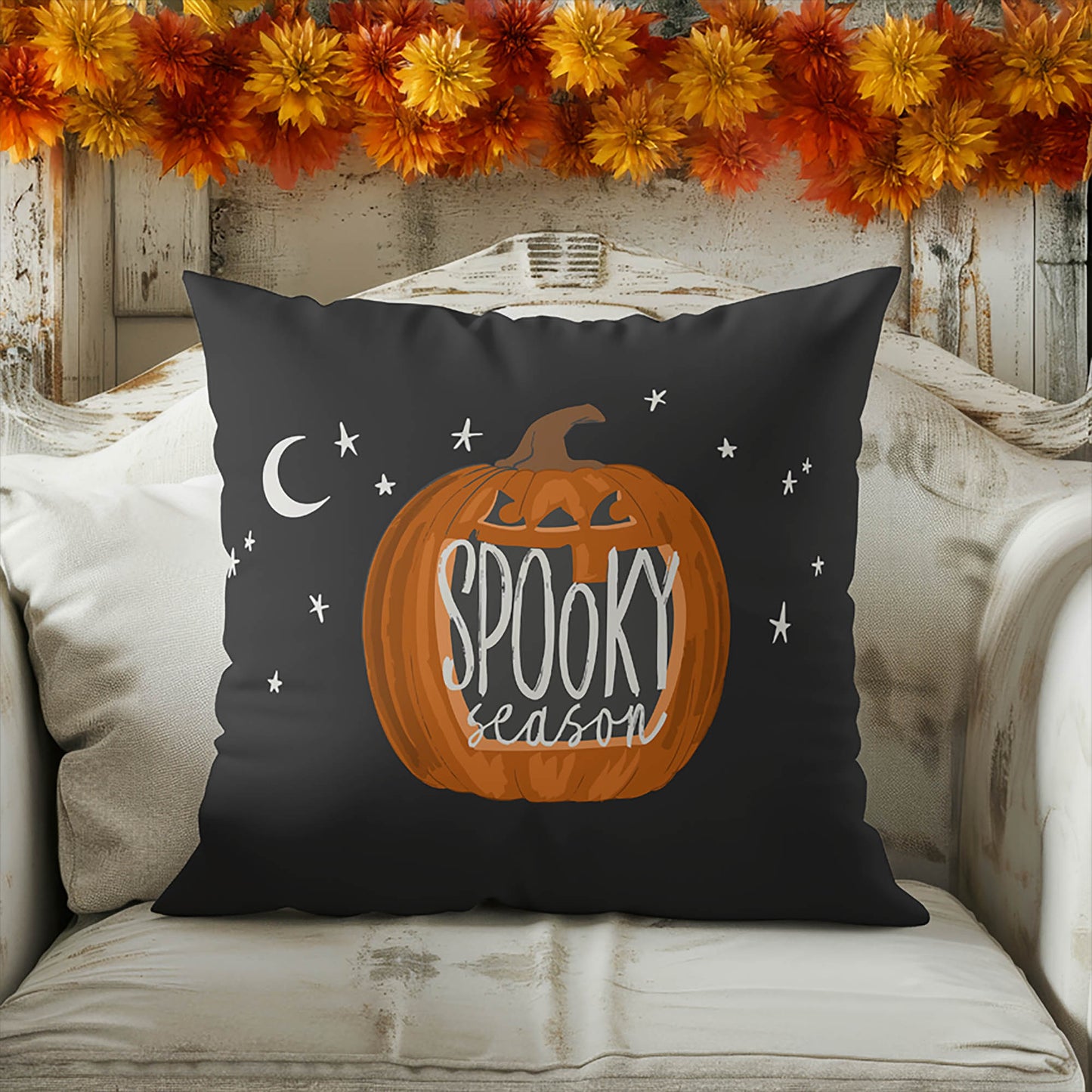 Spooky Season Decorative Seasonal Throw Pillow