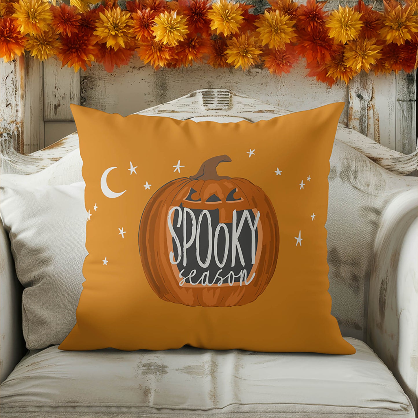 Spooky Season Decorative Seasonal Throw Pillow