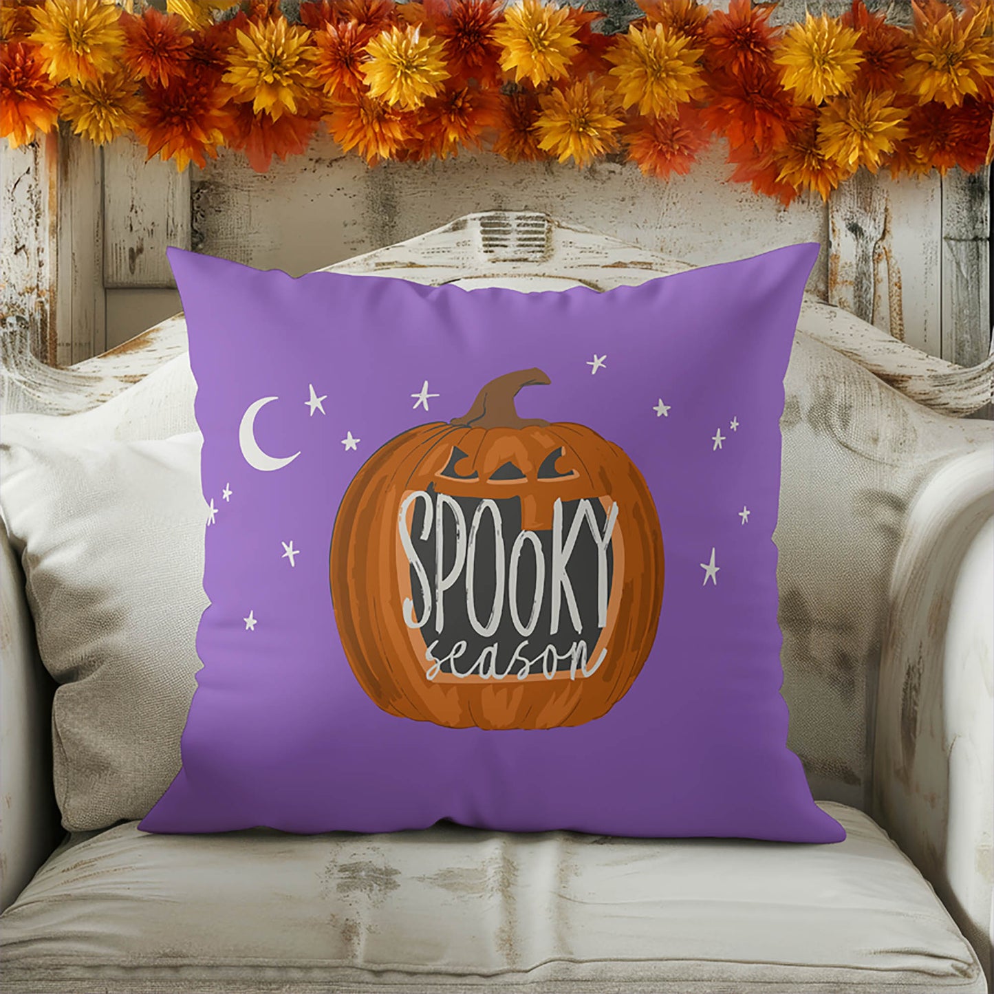 Spooky Season Decorative Seasonal Throw Pillow