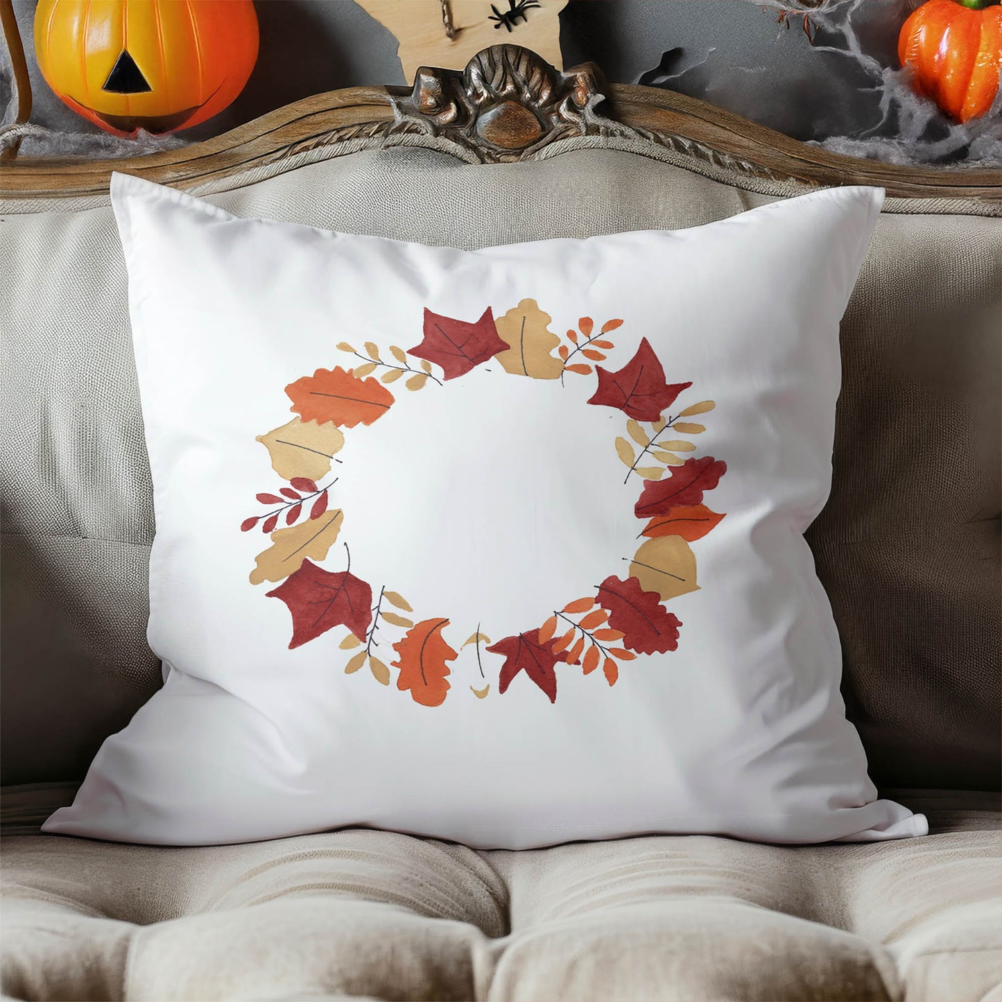 Autumn Ring Decorative Seasonal Throw Pillow