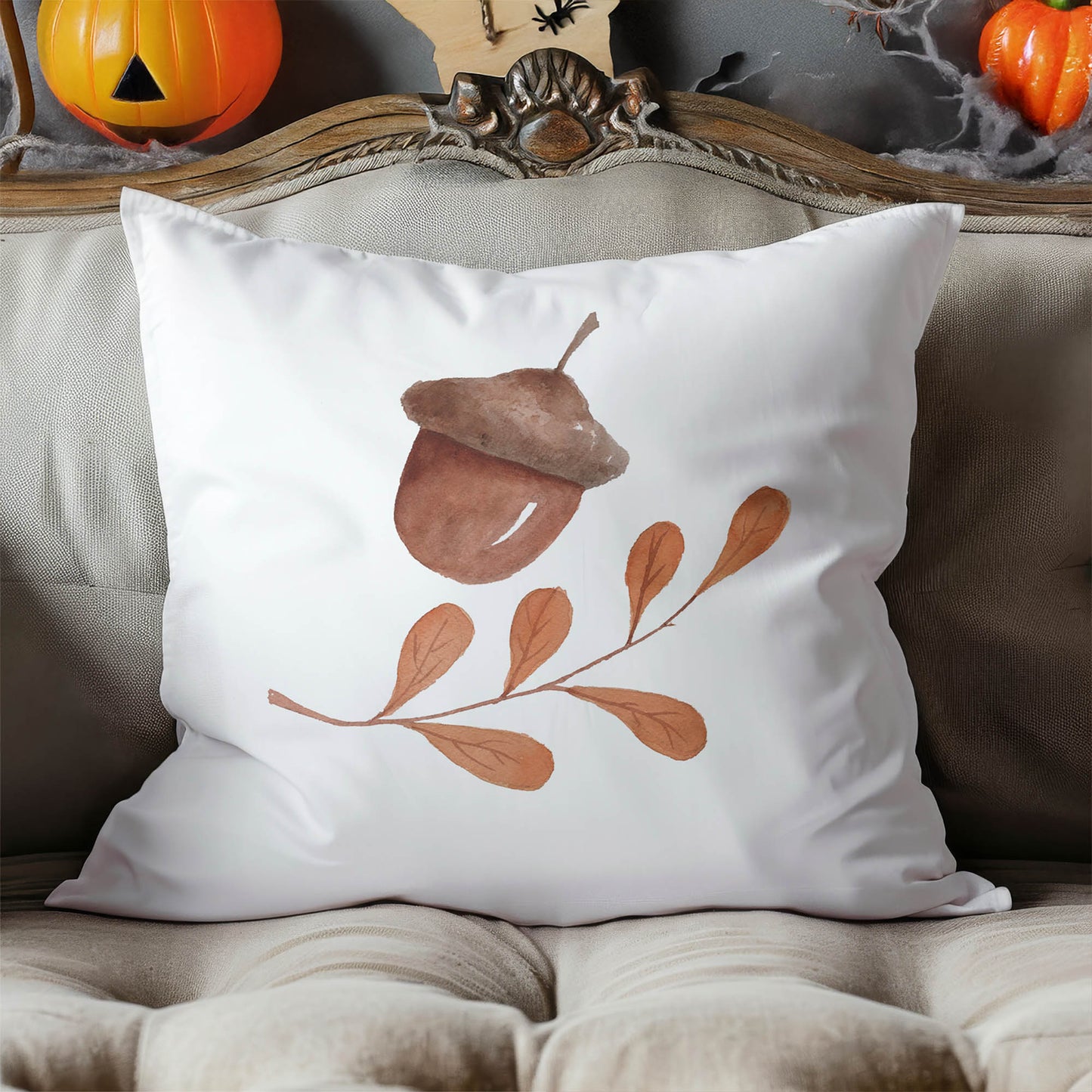 Autumn Sprout Decorative Seasonal Throw Pillow