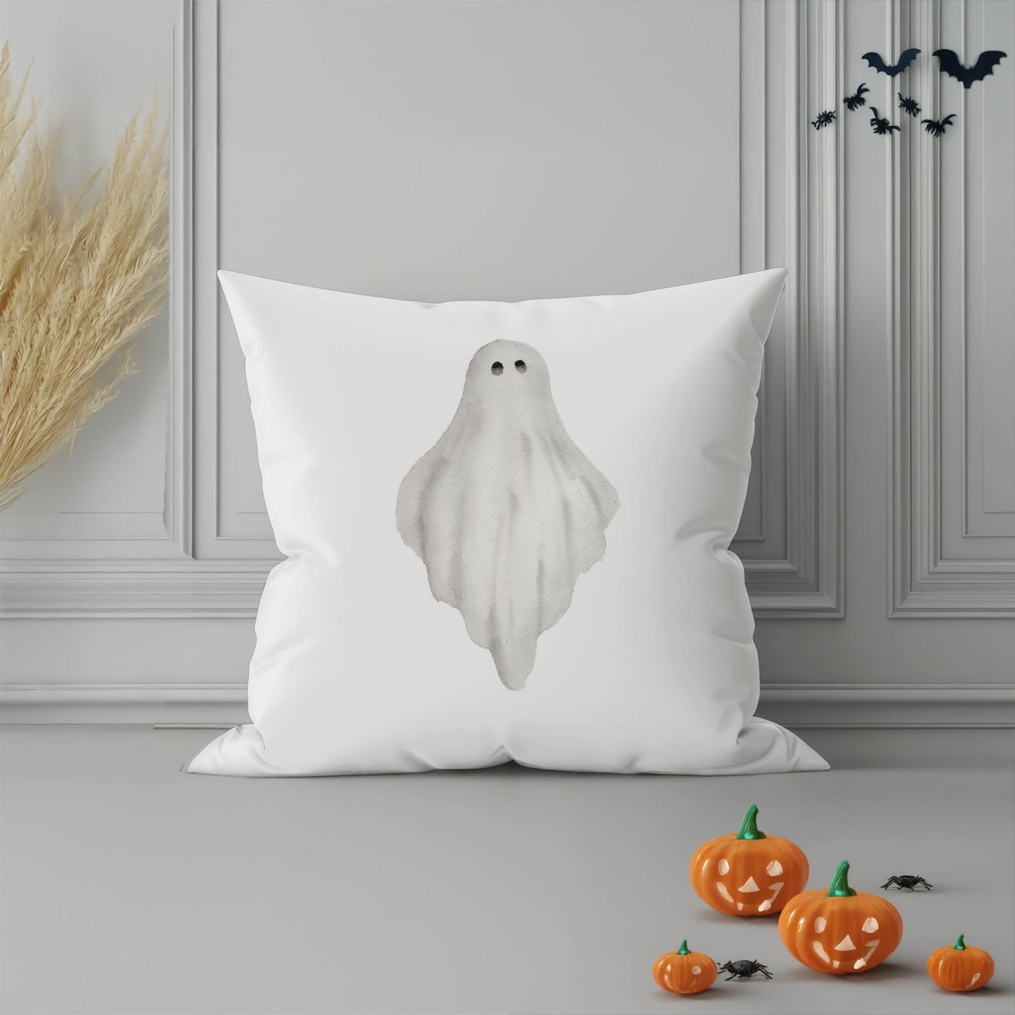 Ghostly Decorative Seasonal Throw Pillow
