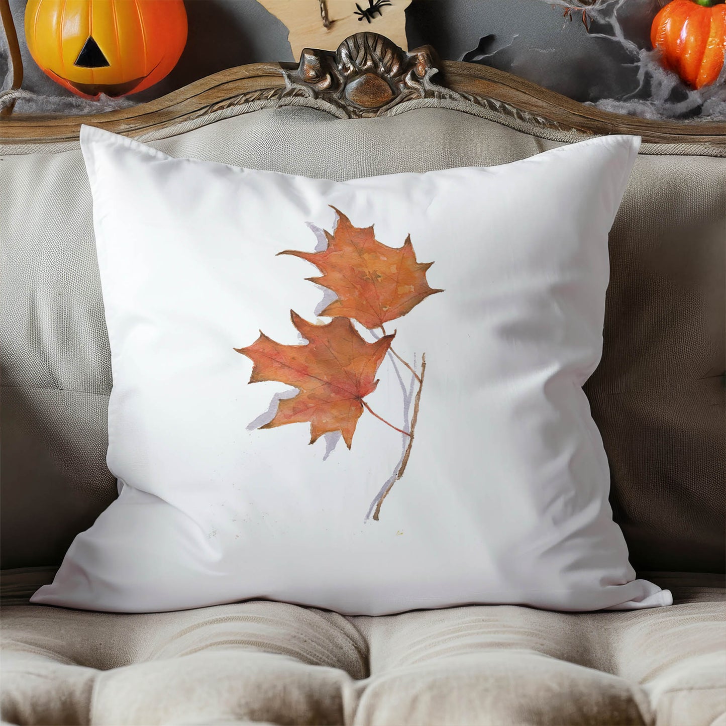 Maple Drift Decorative Seasonal Throw Pillow
