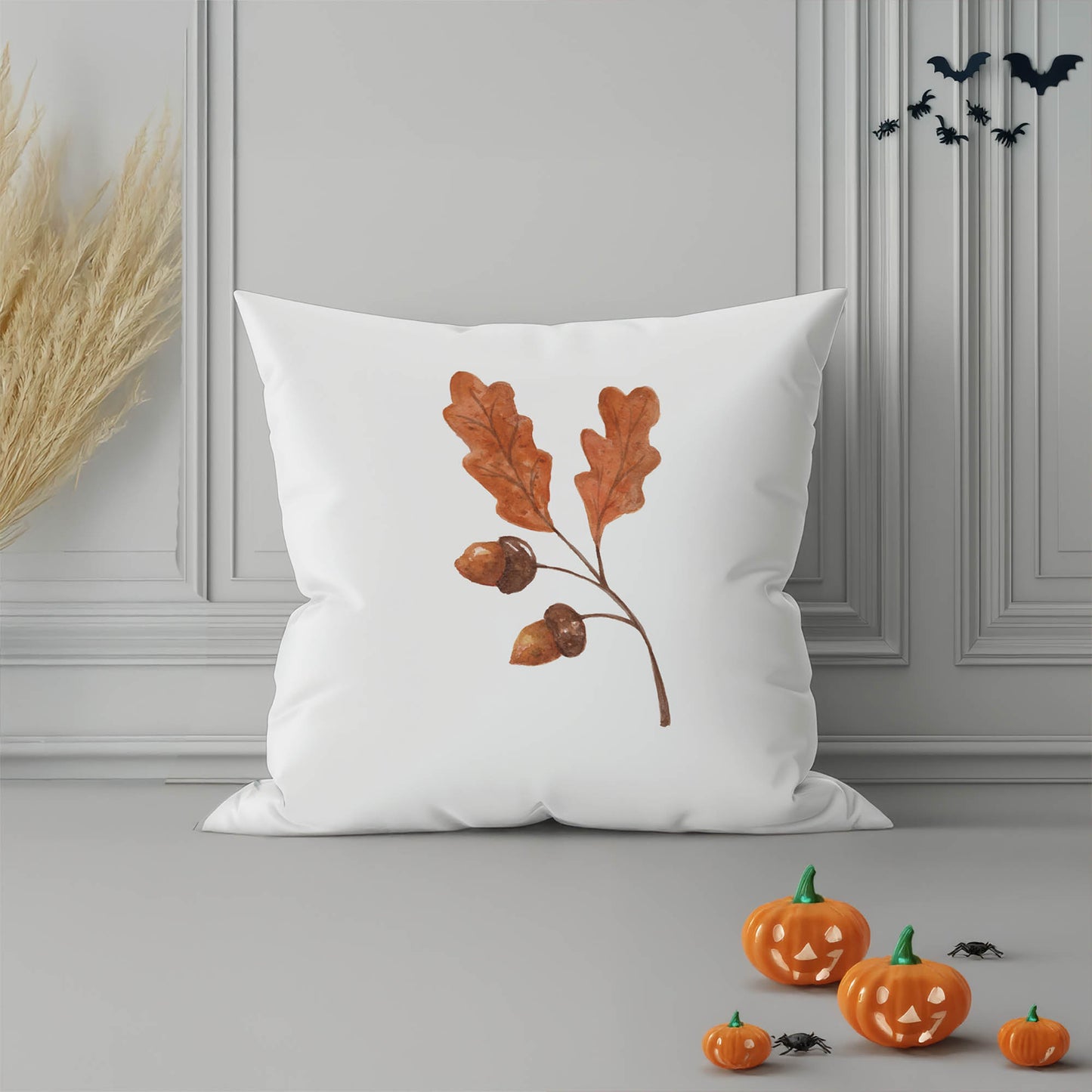 Oak & Acorn Decorative Seasonal Throw Pillow