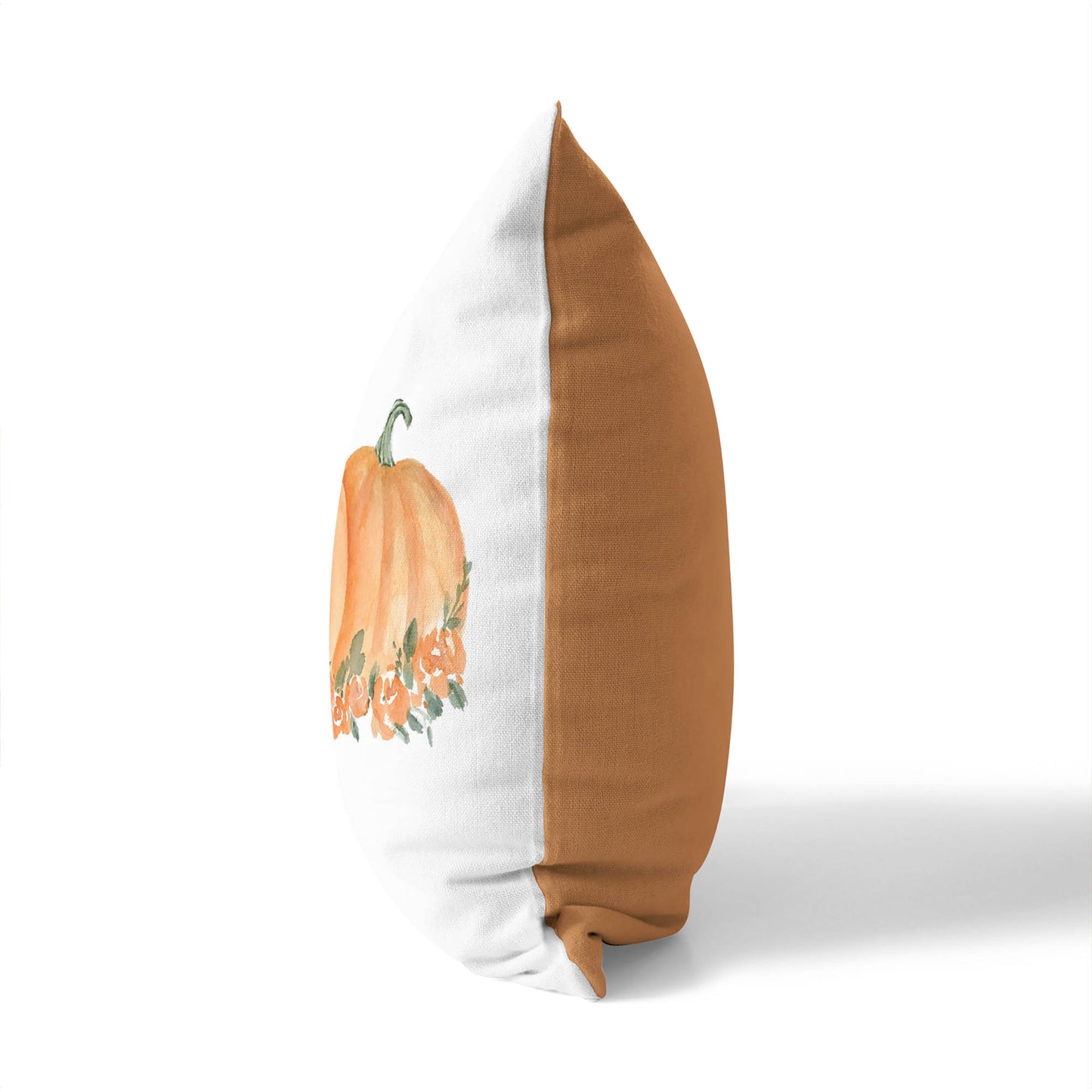 Pumpkin Patch Blooms Decorative Seasonal Throw Pillow