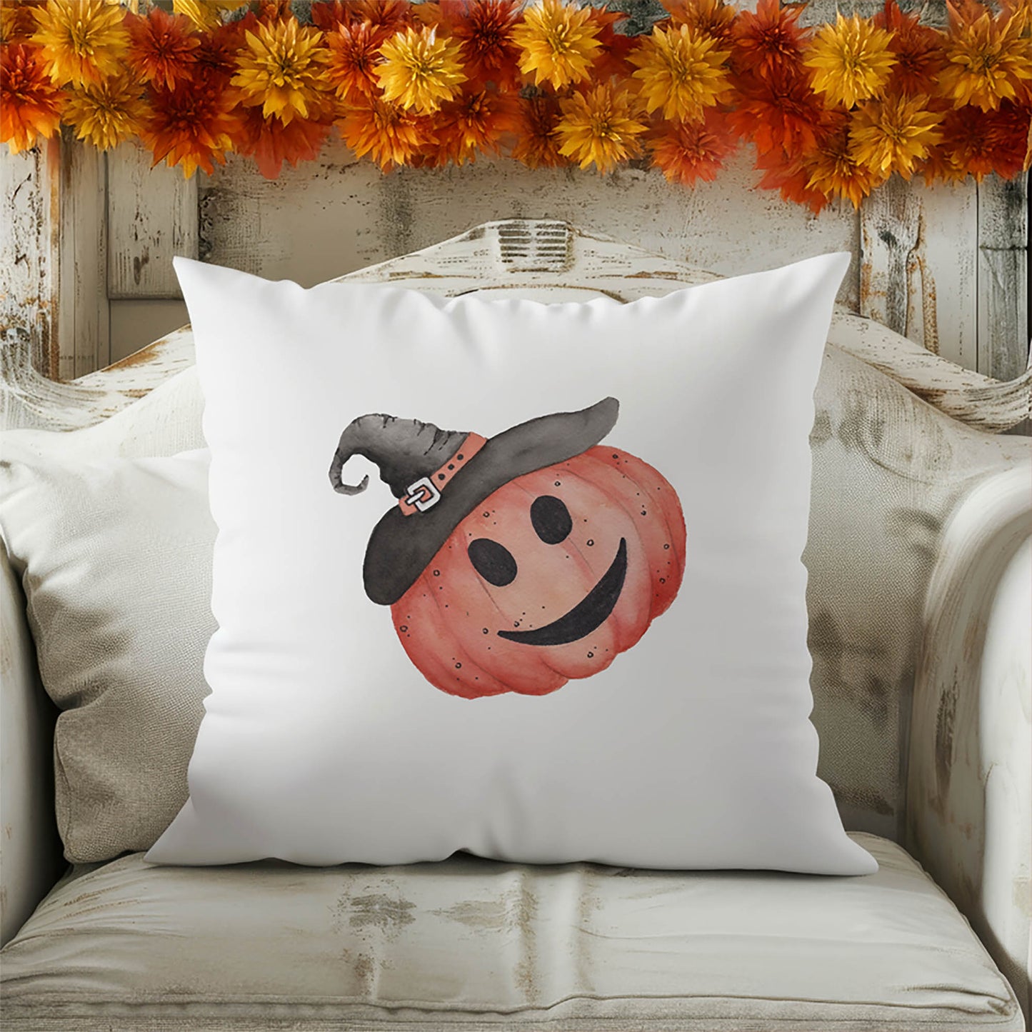 Smiley Jack Decorative Seasonal Throw Pillow