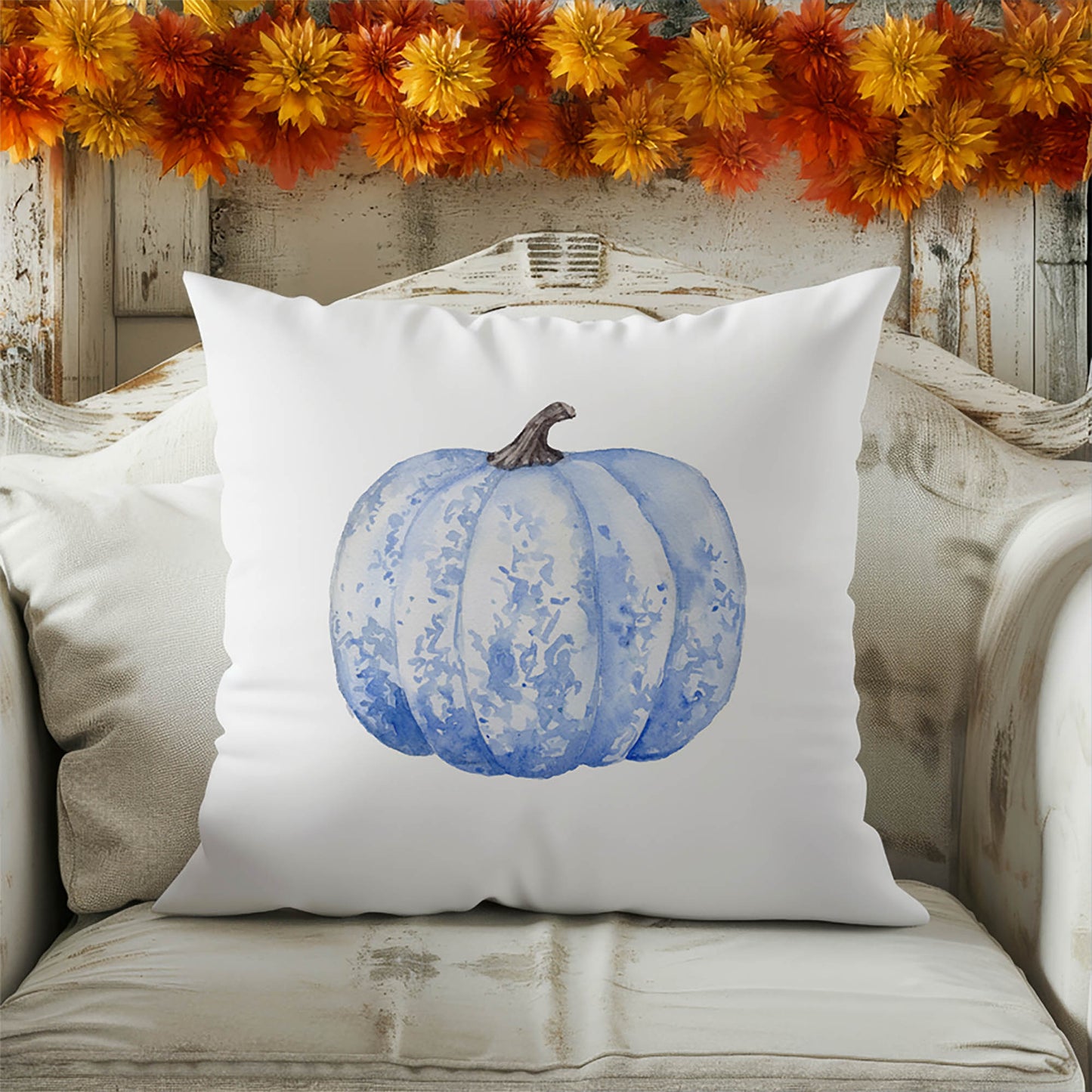 Snowflake Gourd Decorative Seasonal Throw Pillow