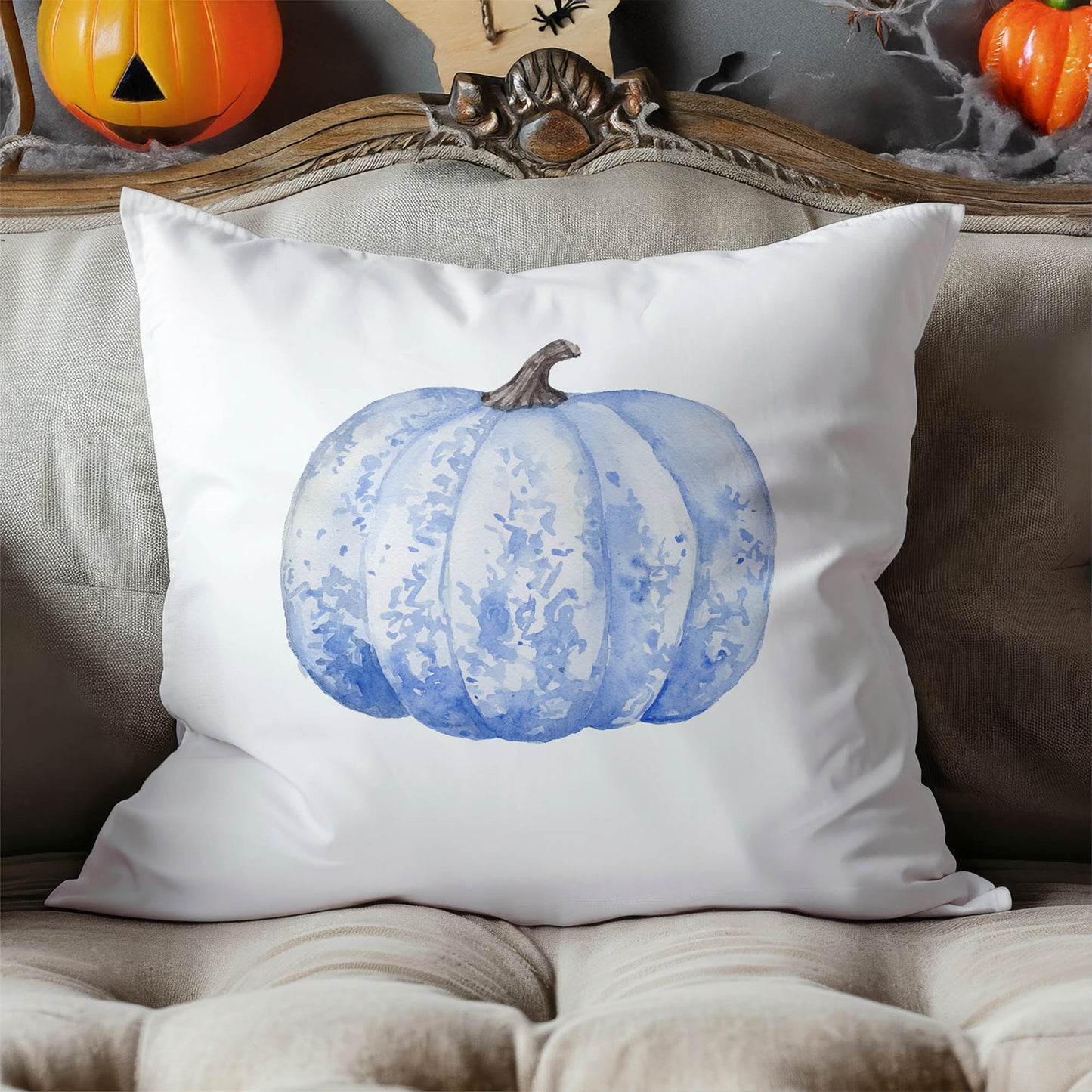 Snowflake Gourd Decorative Seasonal Throw Pillow