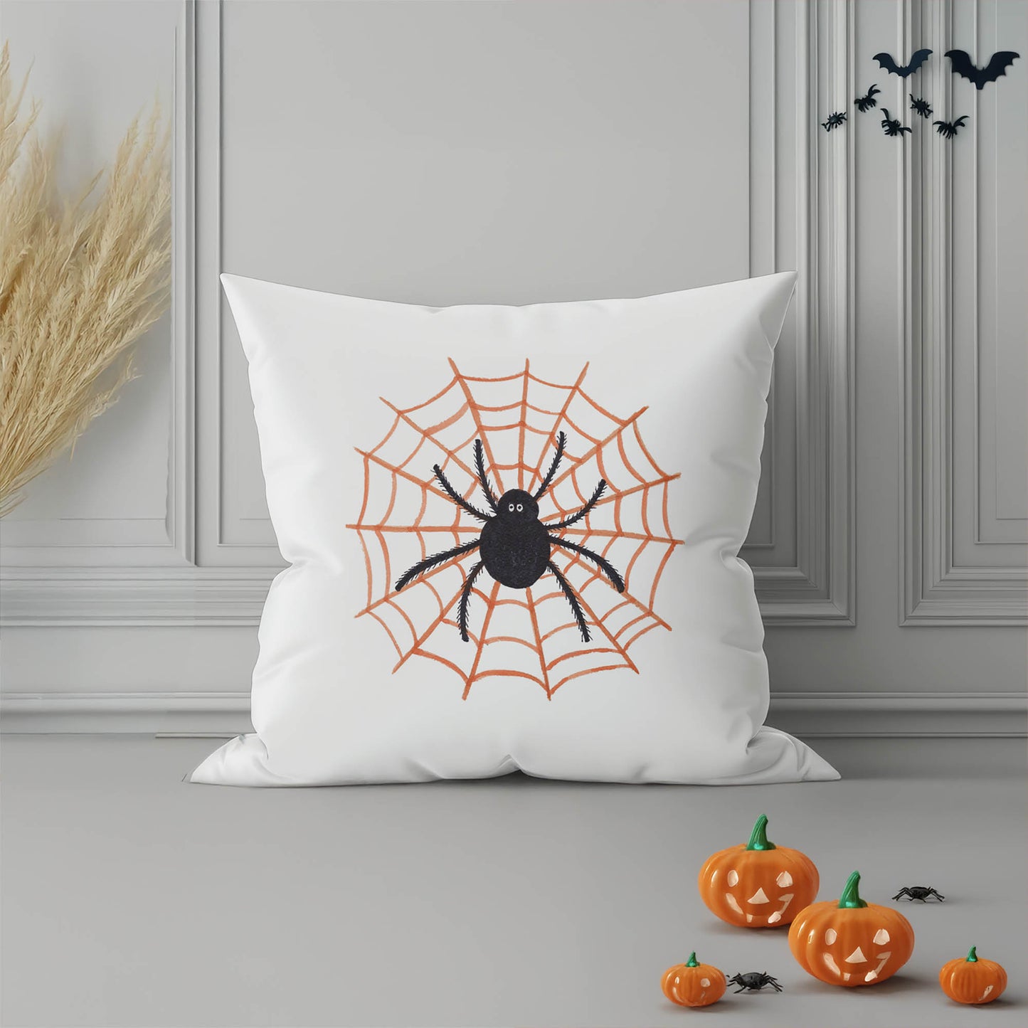 Spider Web Decorative Seasonal Throw Pillow