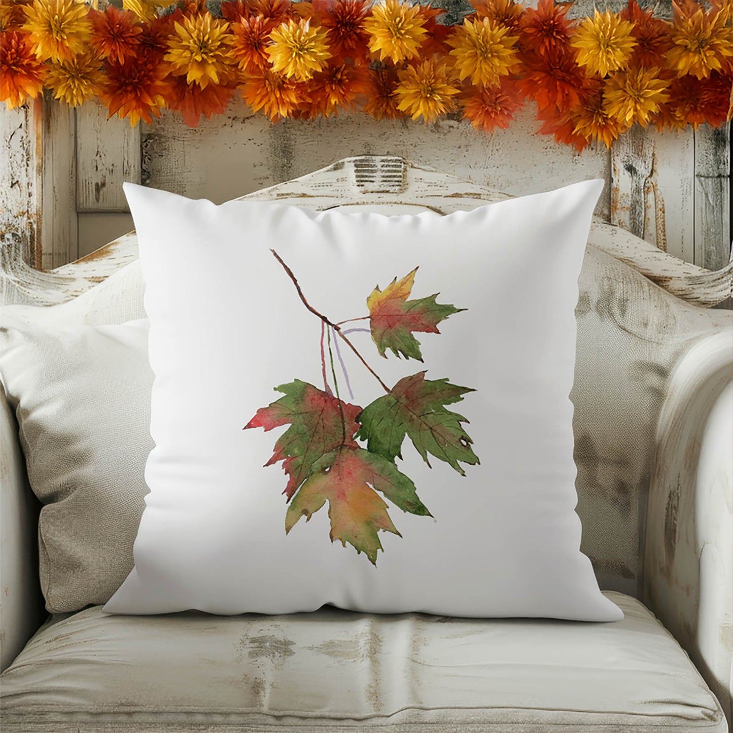 Turning Leaves Decorative Seasonal Throw Pillow