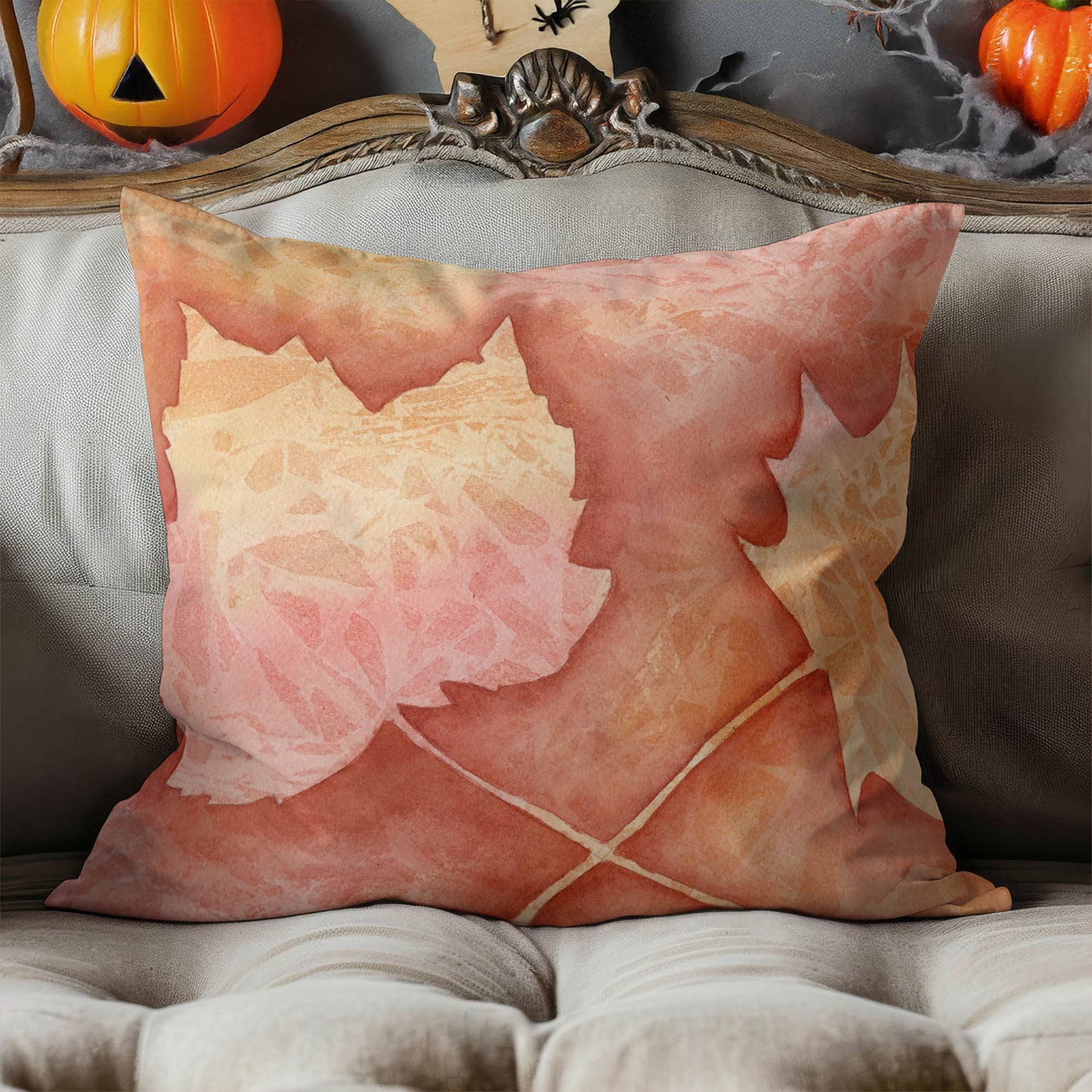 Whispered Leaves Decorative Seasonal Throw Pillow