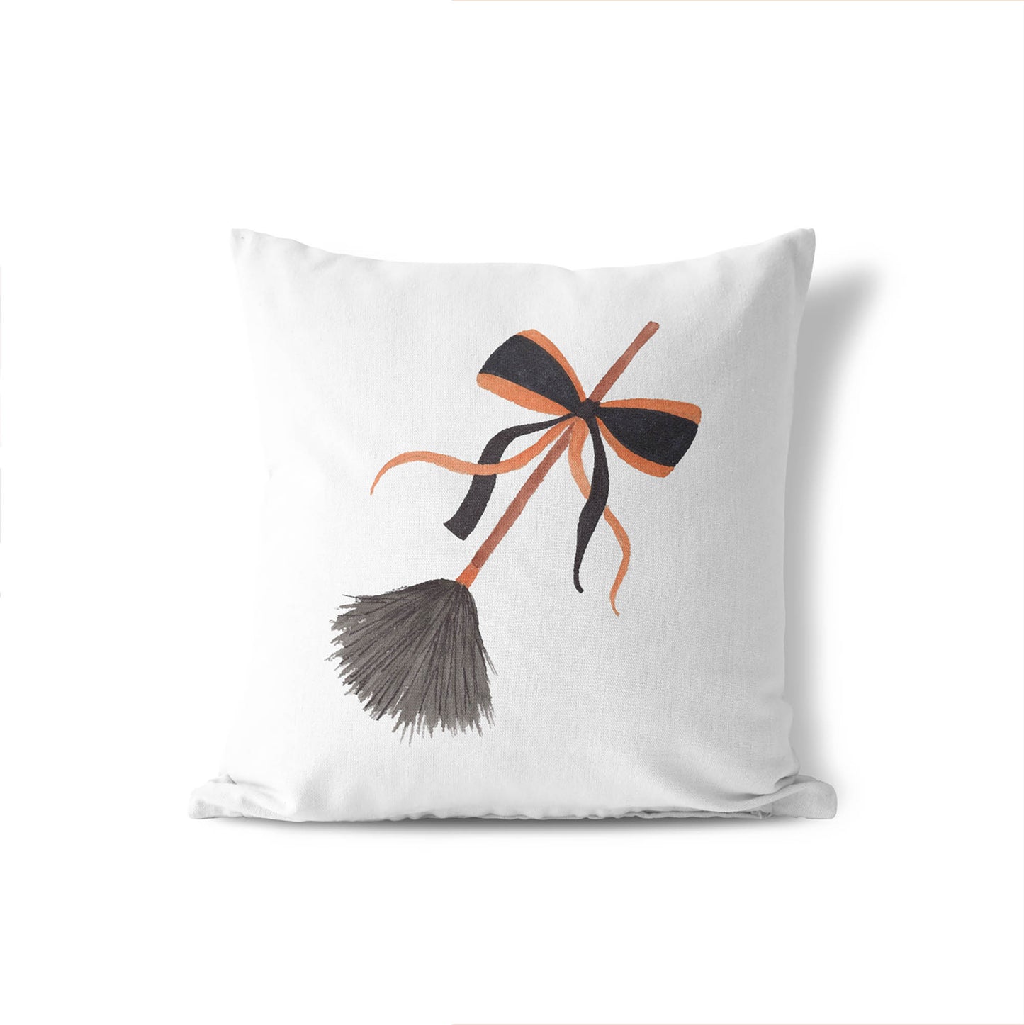 WitchÕs Broom Decorative Seasonal Throw Pillow