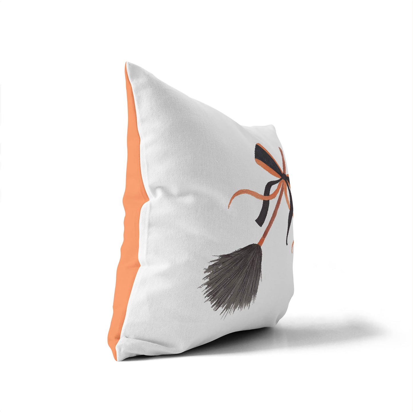 WitchÕs Broom Decorative Seasonal Throw Pillow