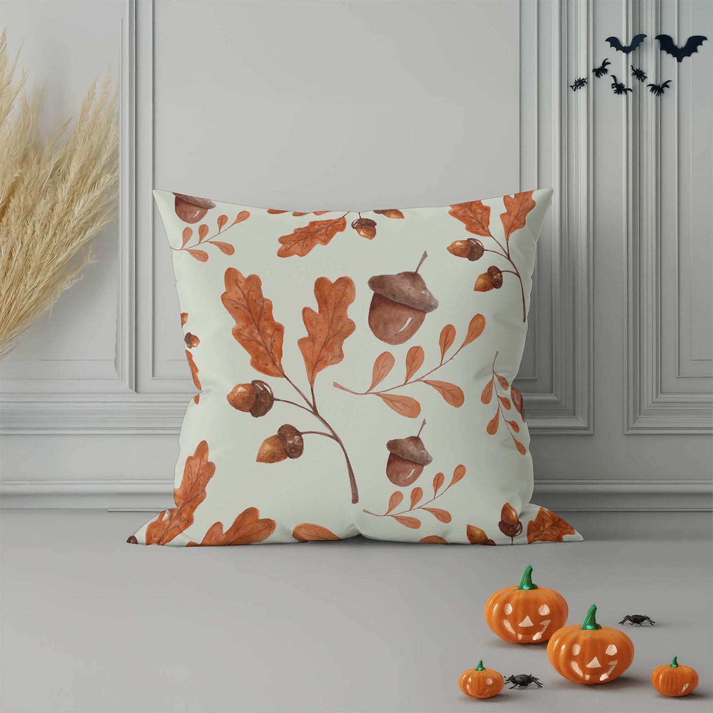 Acorn Flurry Decorative Seasonal Throw Pillow