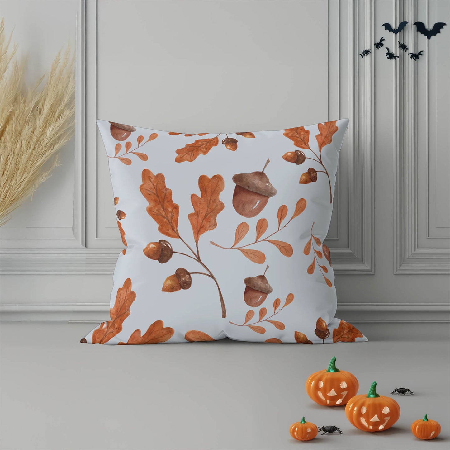 Acorn Flurry Decorative Seasonal Throw Pillow