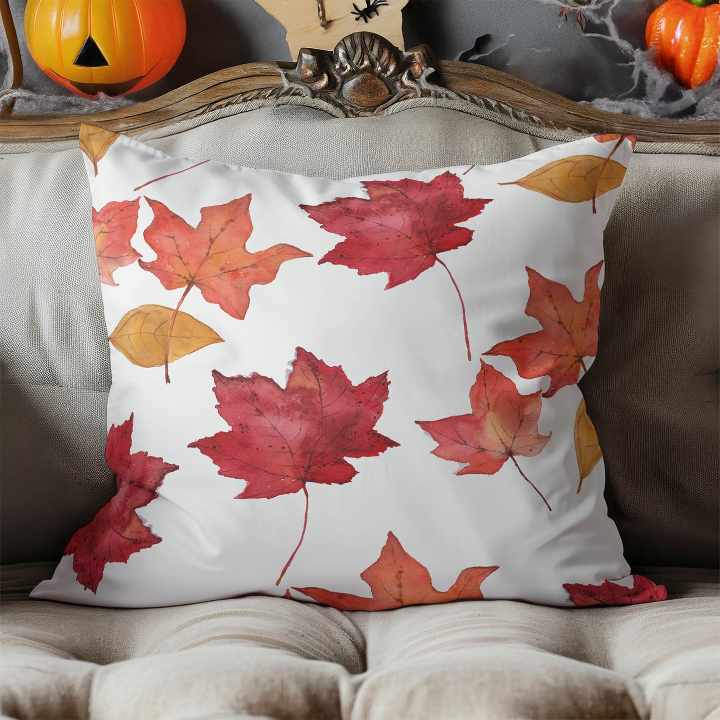 Crimson Gather Decorative Seasonal Throw Pillow