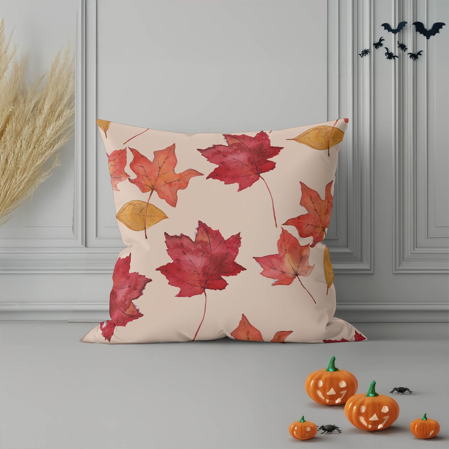 Crimson Gather Decorative Seasonal Throw Pillow