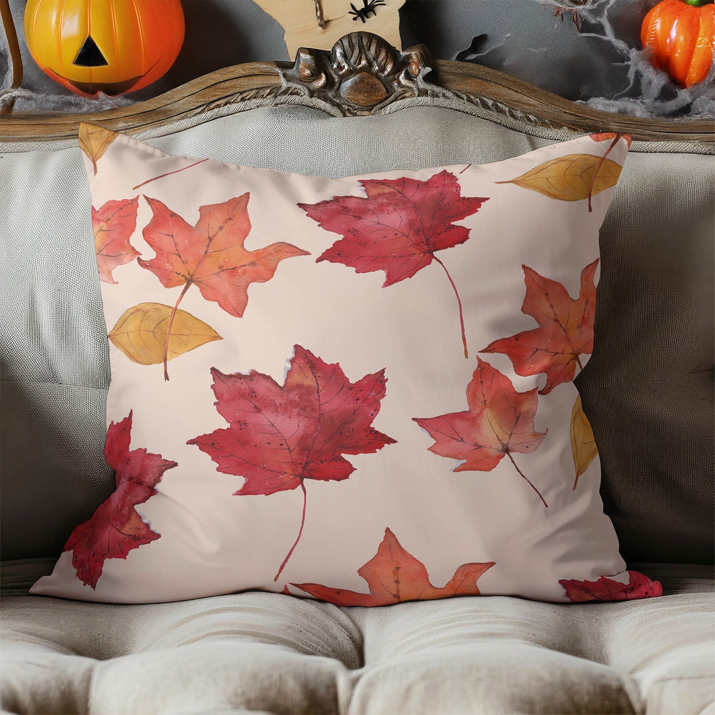 Crimson Gather Decorative Seasonal Throw Pillow