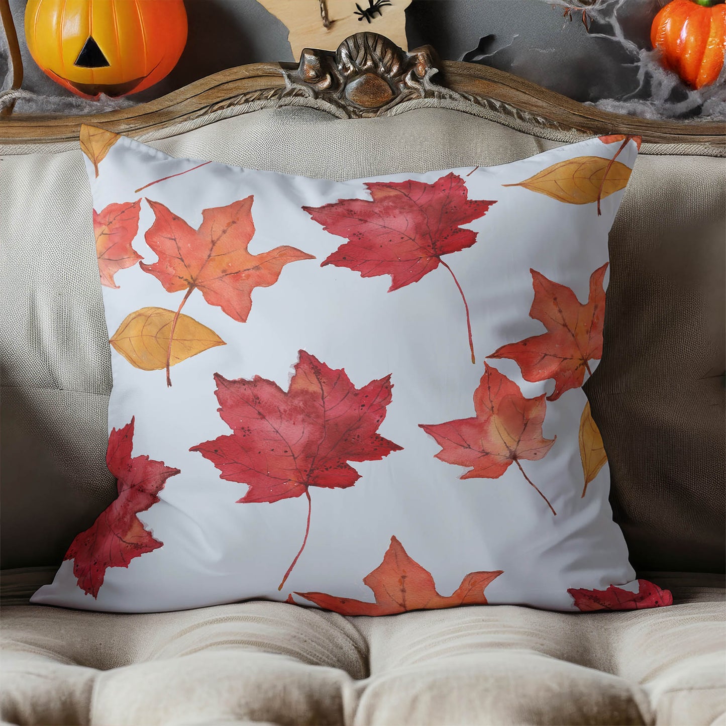 Crimson Gather Decorative Seasonal Throw Pillow