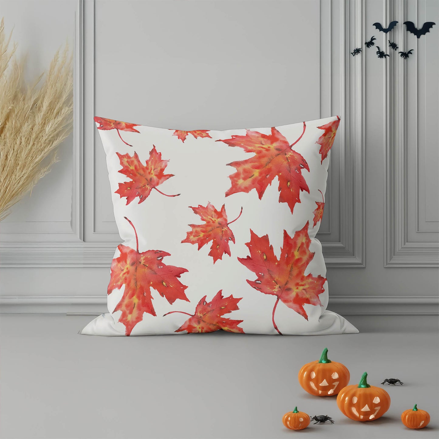 Fireleaf Pattern Decorative Seasonal Throw Pillow