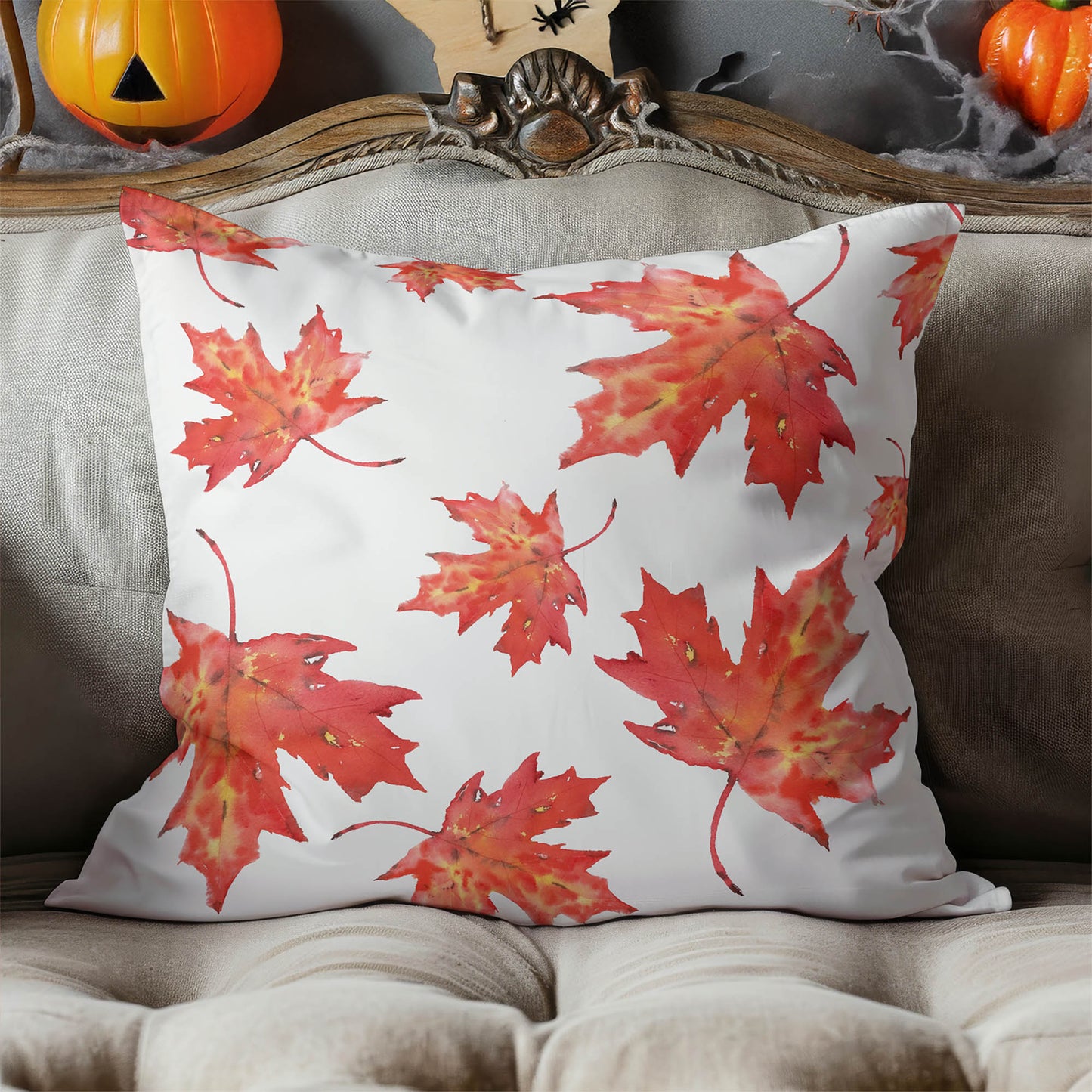 Fireleaf Pattern Decorative Seasonal Throw Pillow