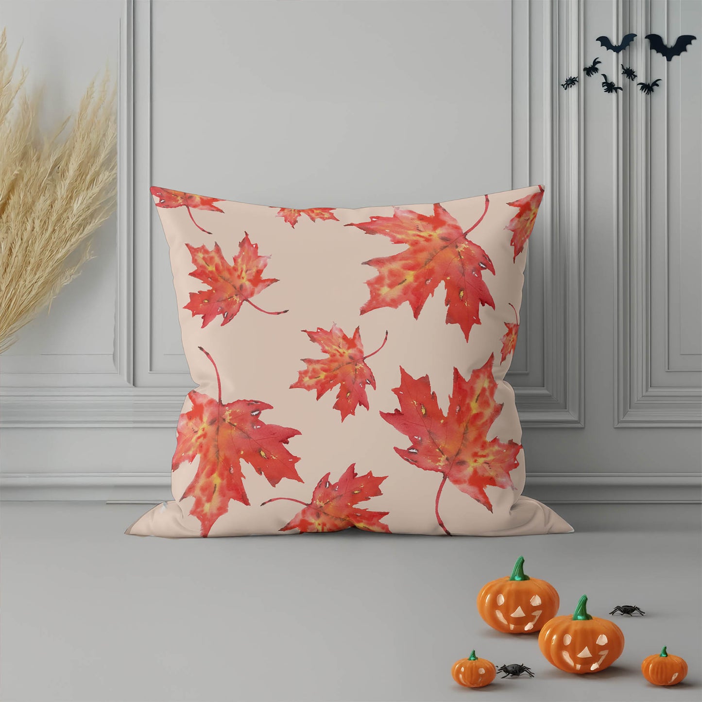 Fireleaf Pattern Decorative Seasonal Throw Pillow