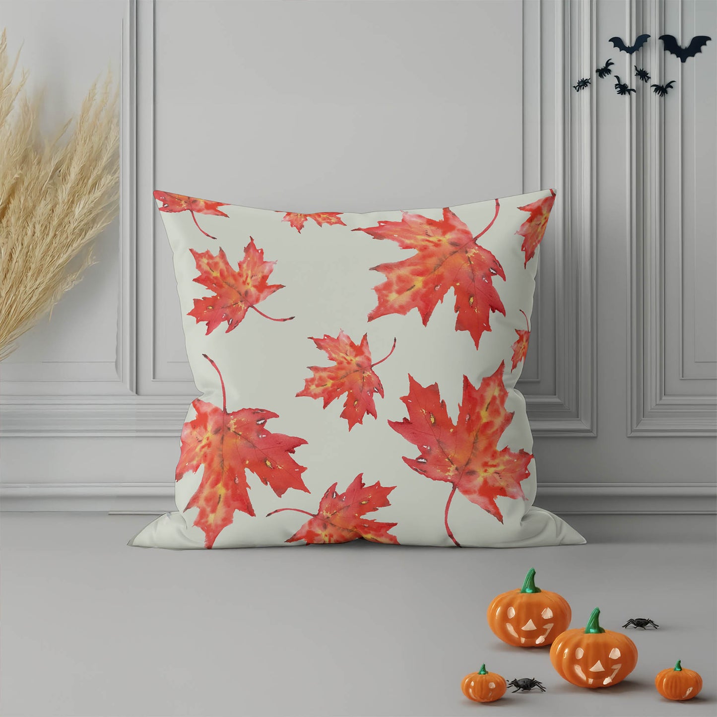 Fireleaf Pattern Decorative Seasonal Throw Pillow