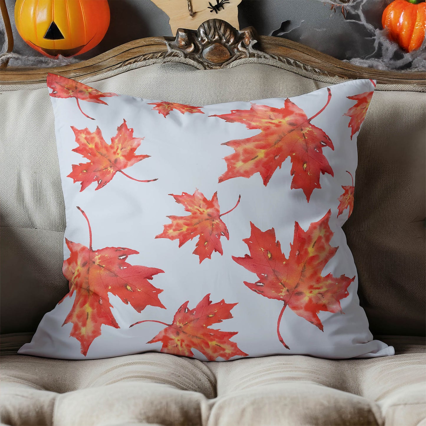 Fireleaf Pattern Decorative Seasonal Throw Pillow