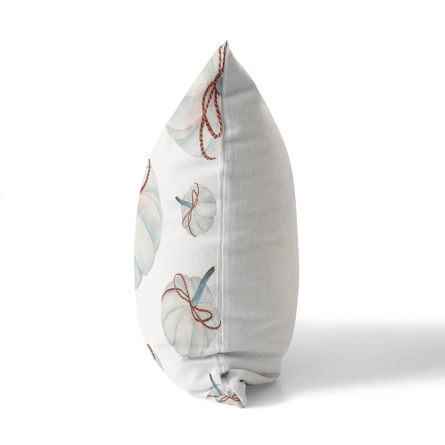 Frosted Pumpkin with Bow Decorative Seasonal Throw Pillow