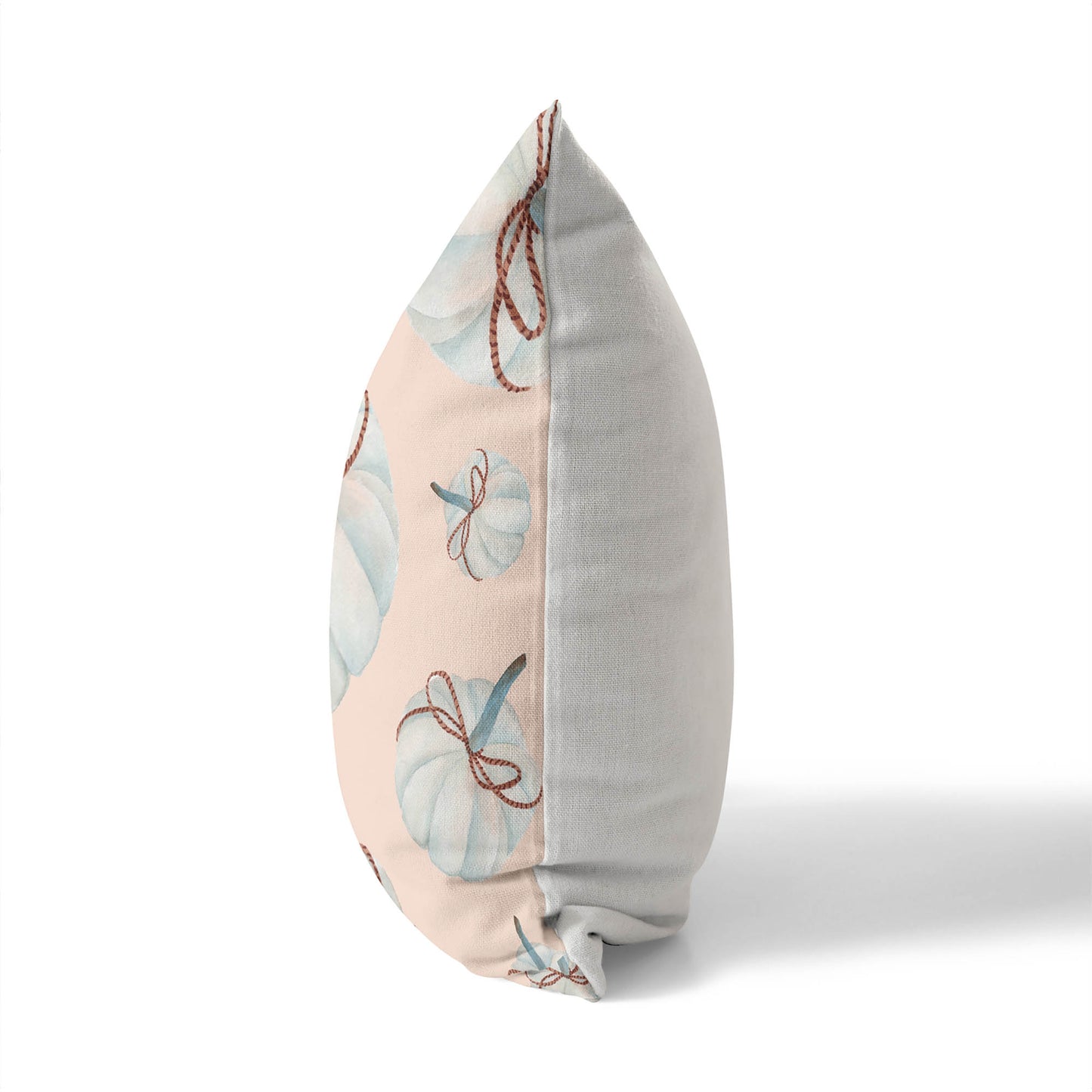 Frosted Pumpkin with Bow Decorative Seasonal Throw Pillow