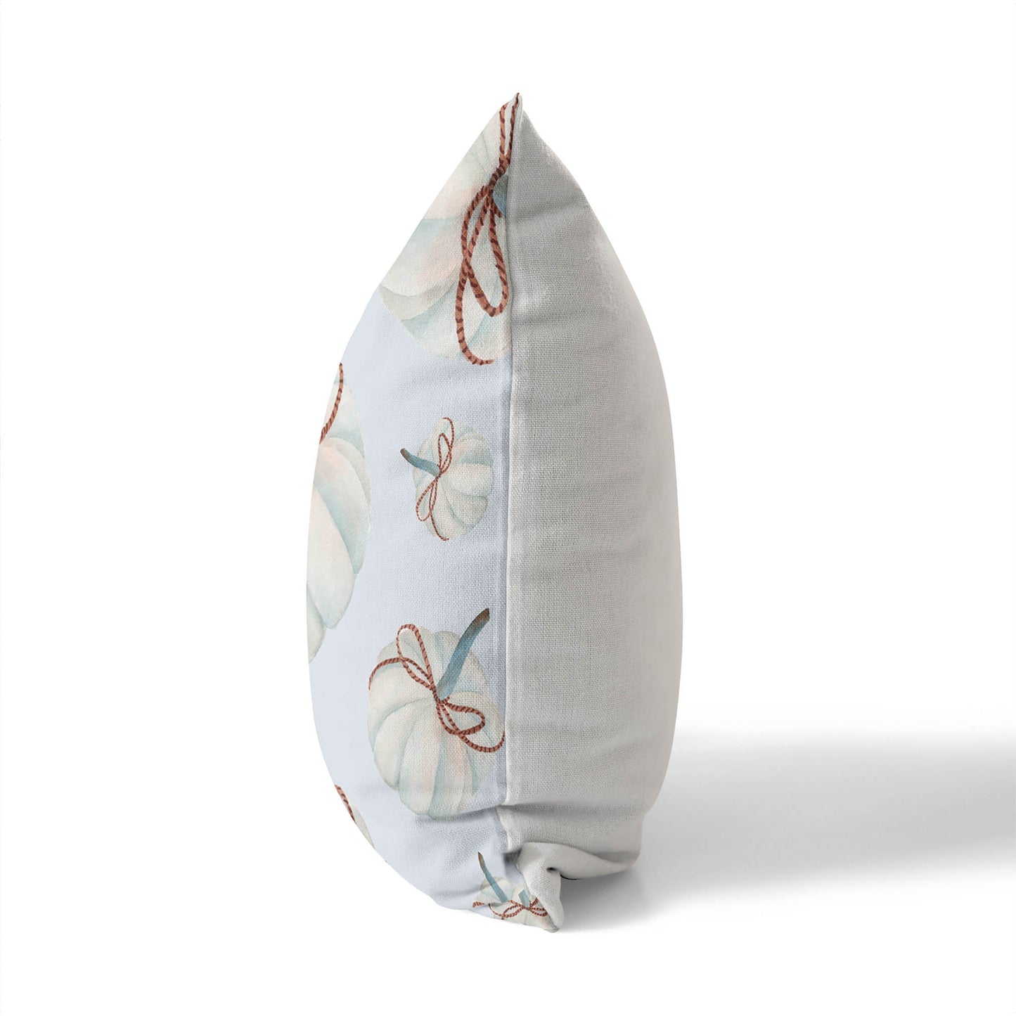 Frosted Pumpkin with Bow Decorative Seasonal Throw Pillow