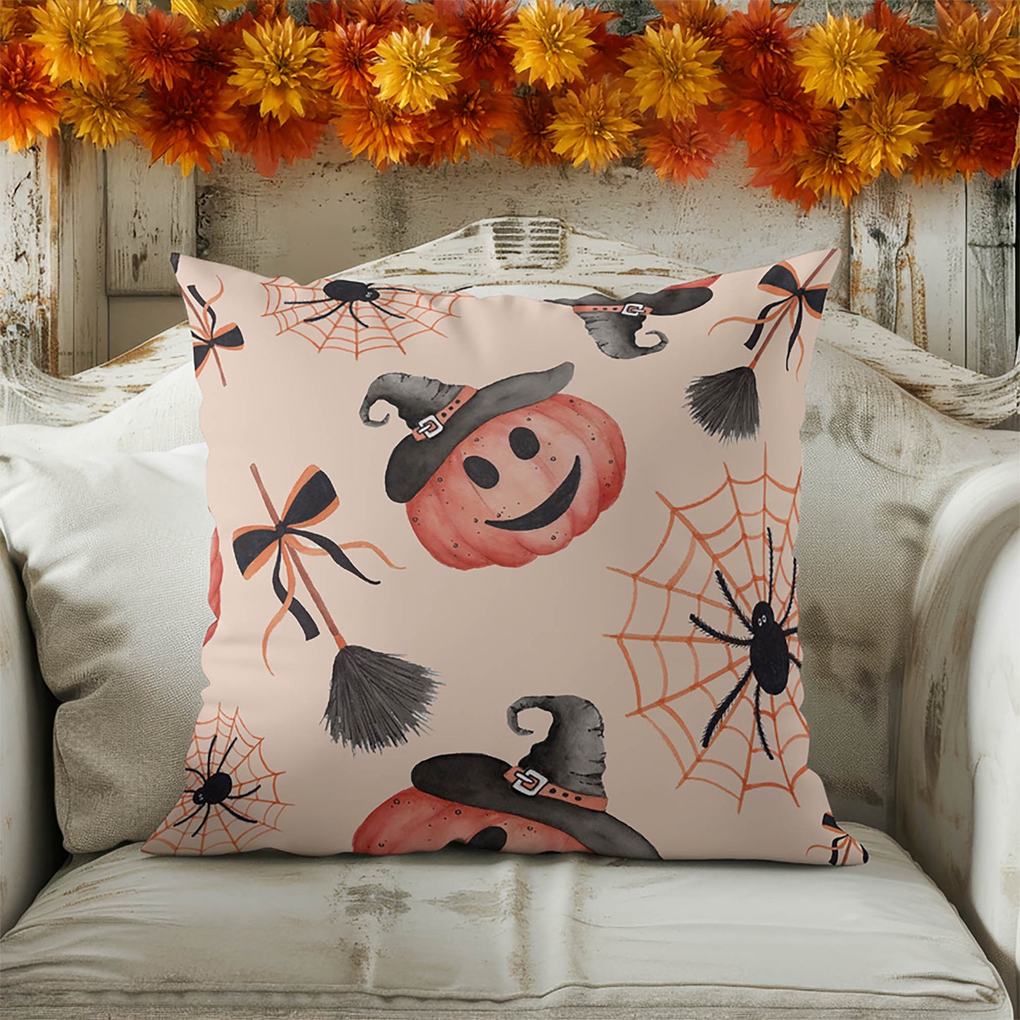 Happy Halloween Decorative Seasonal Throw Pillow