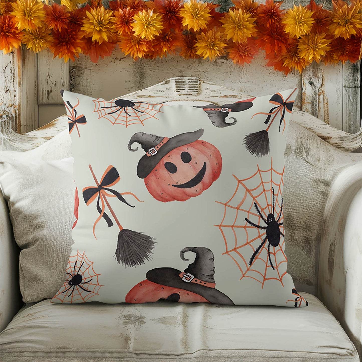 Happy Halloween Decorative Seasonal Throw Pillow