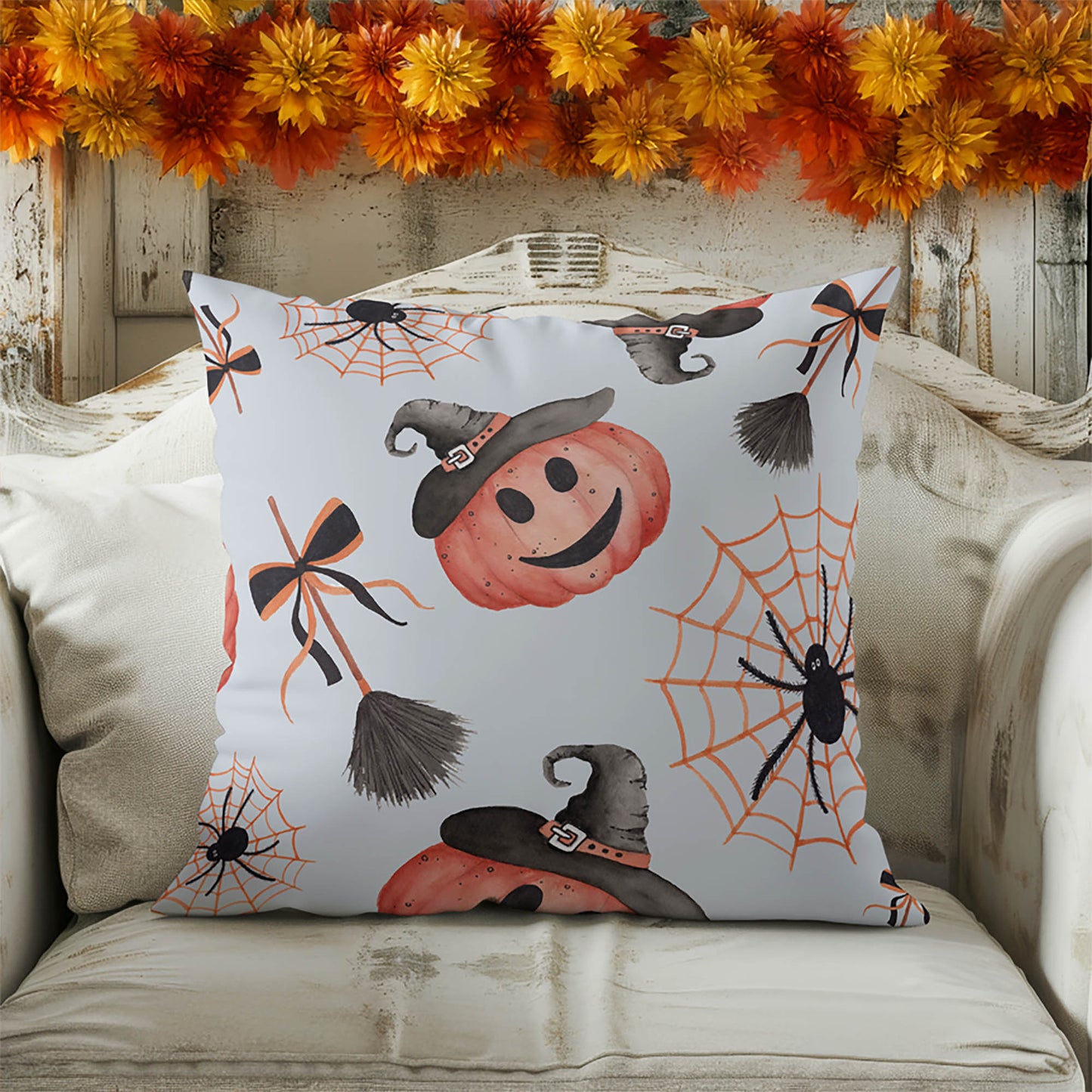 Happy Halloween Decorative Seasonal Throw Pillow
