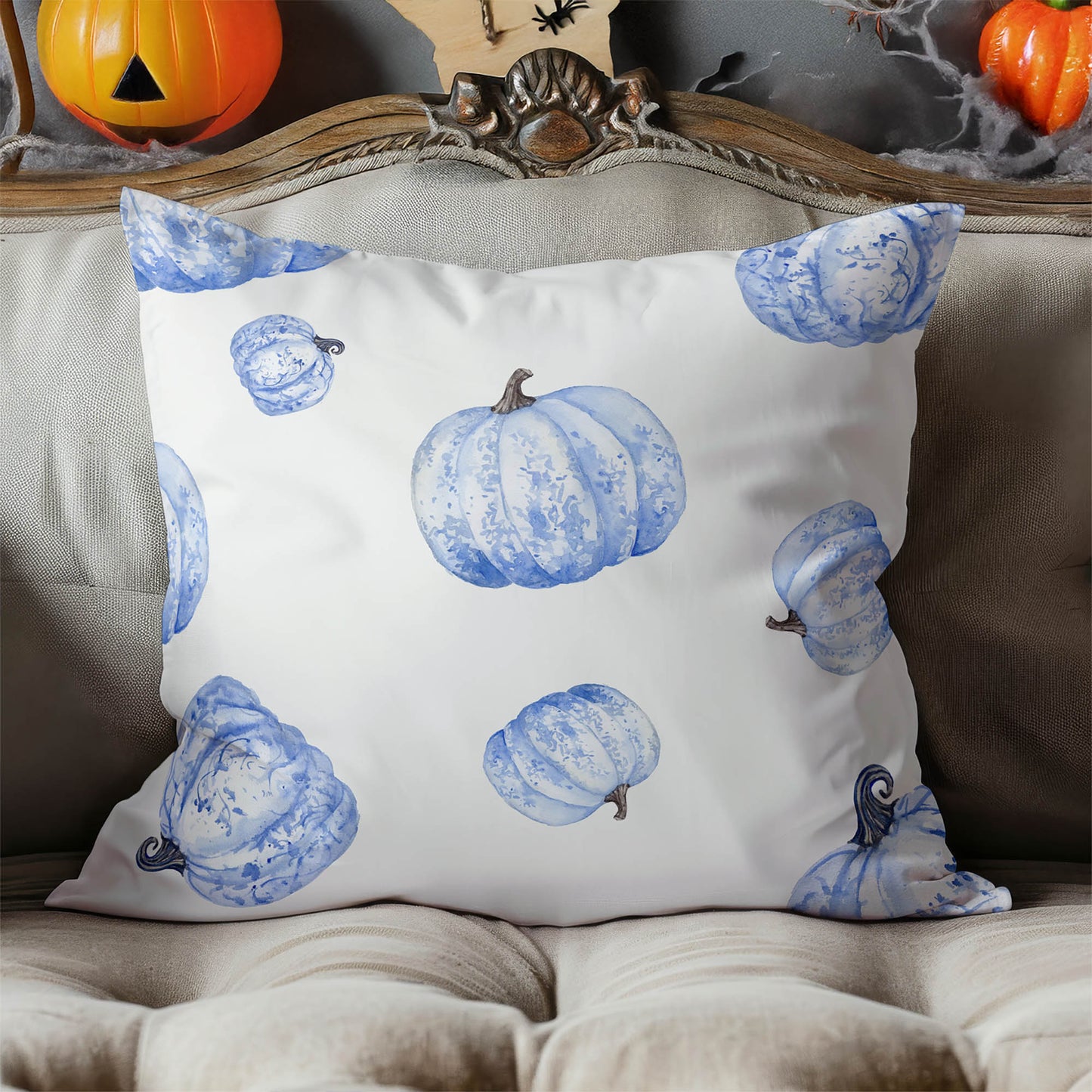 Pumpkin Patch Decorative Seasonal Throw Pillow