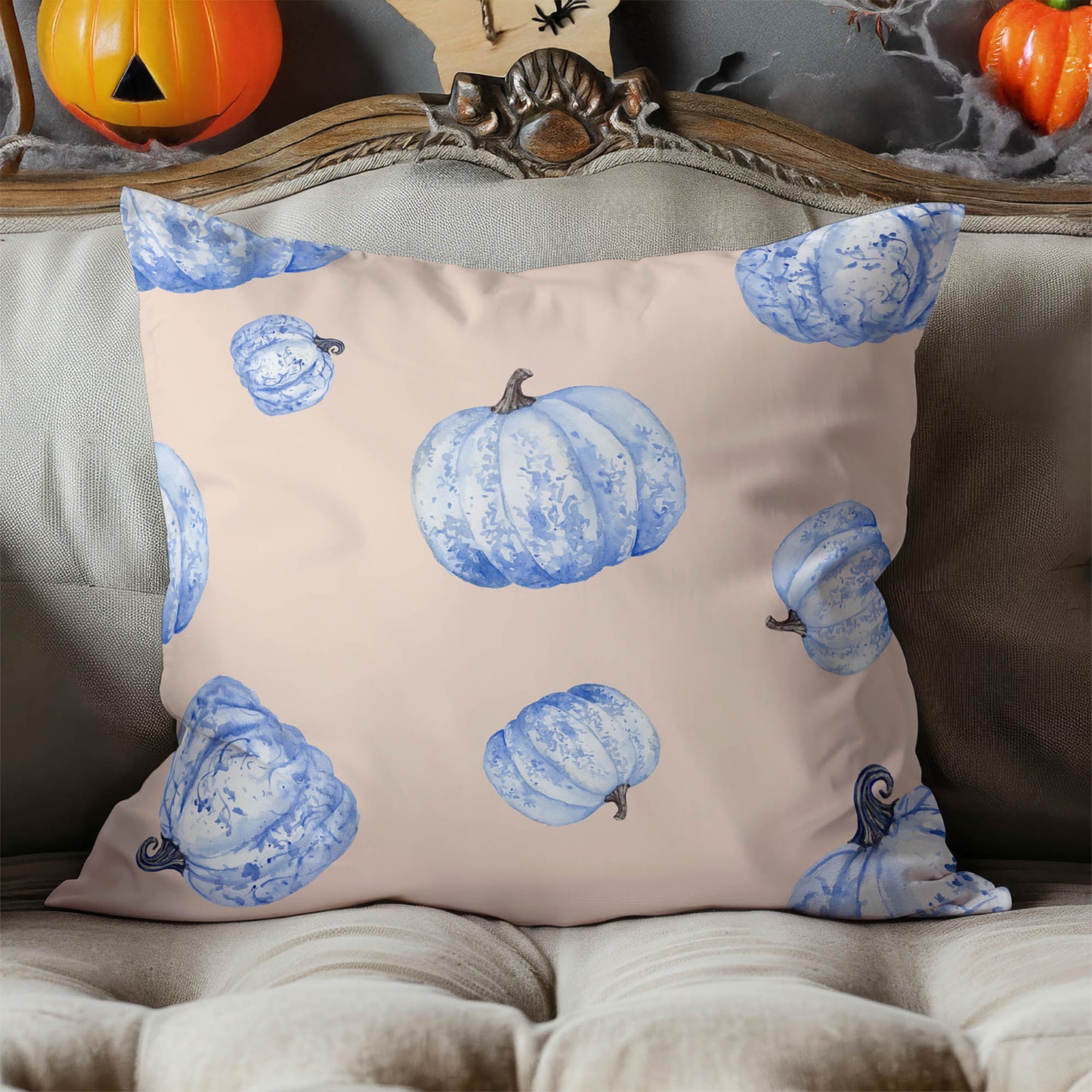 Pumpkin Patch Decorative Seasonal Throw Pillow
