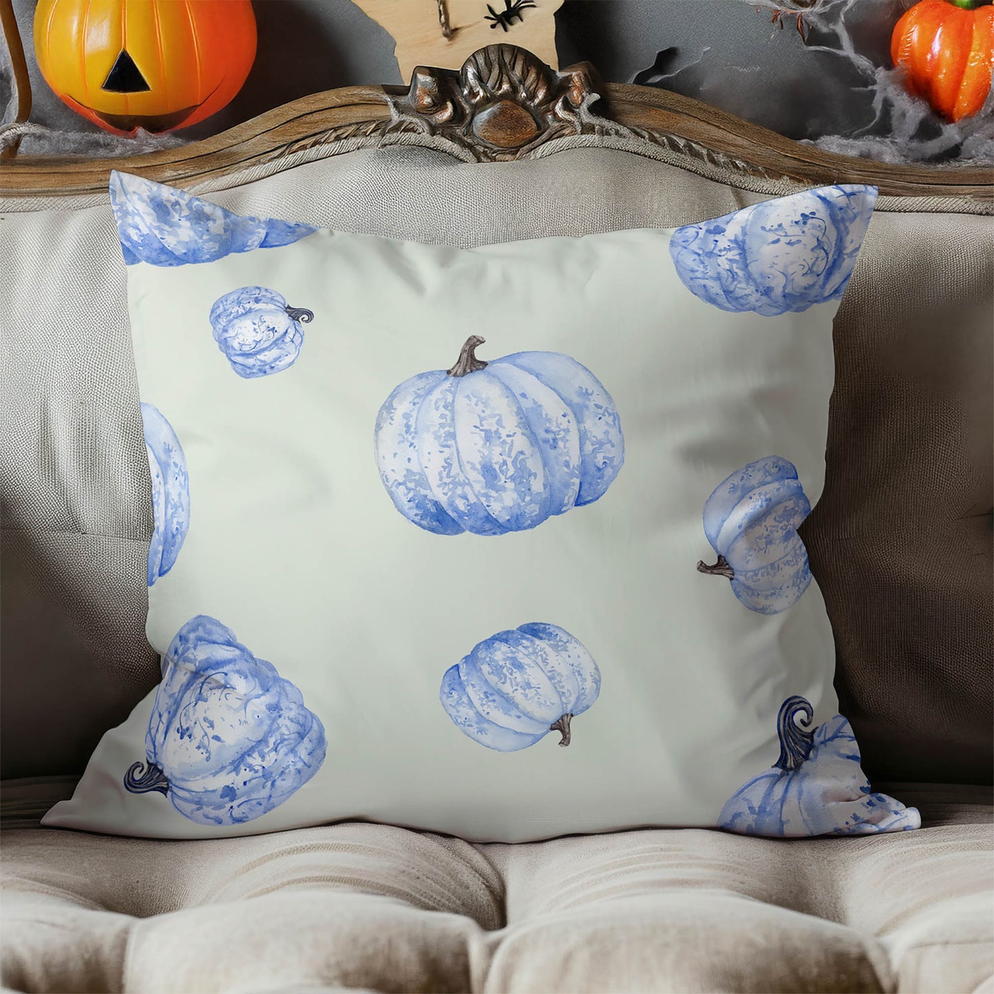 Pumpkin Patch Decorative Seasonal Throw Pillow