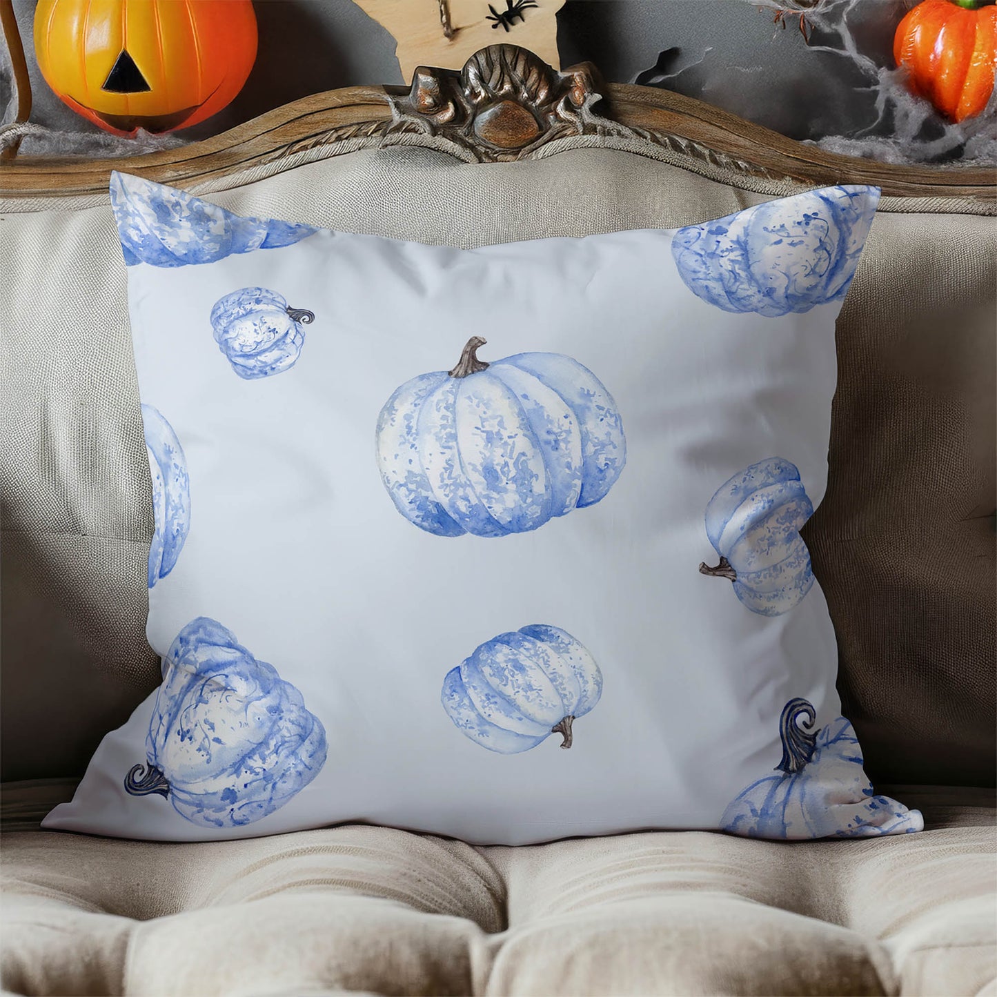 Pumpkin Patch Decorative Seasonal Throw Pillow