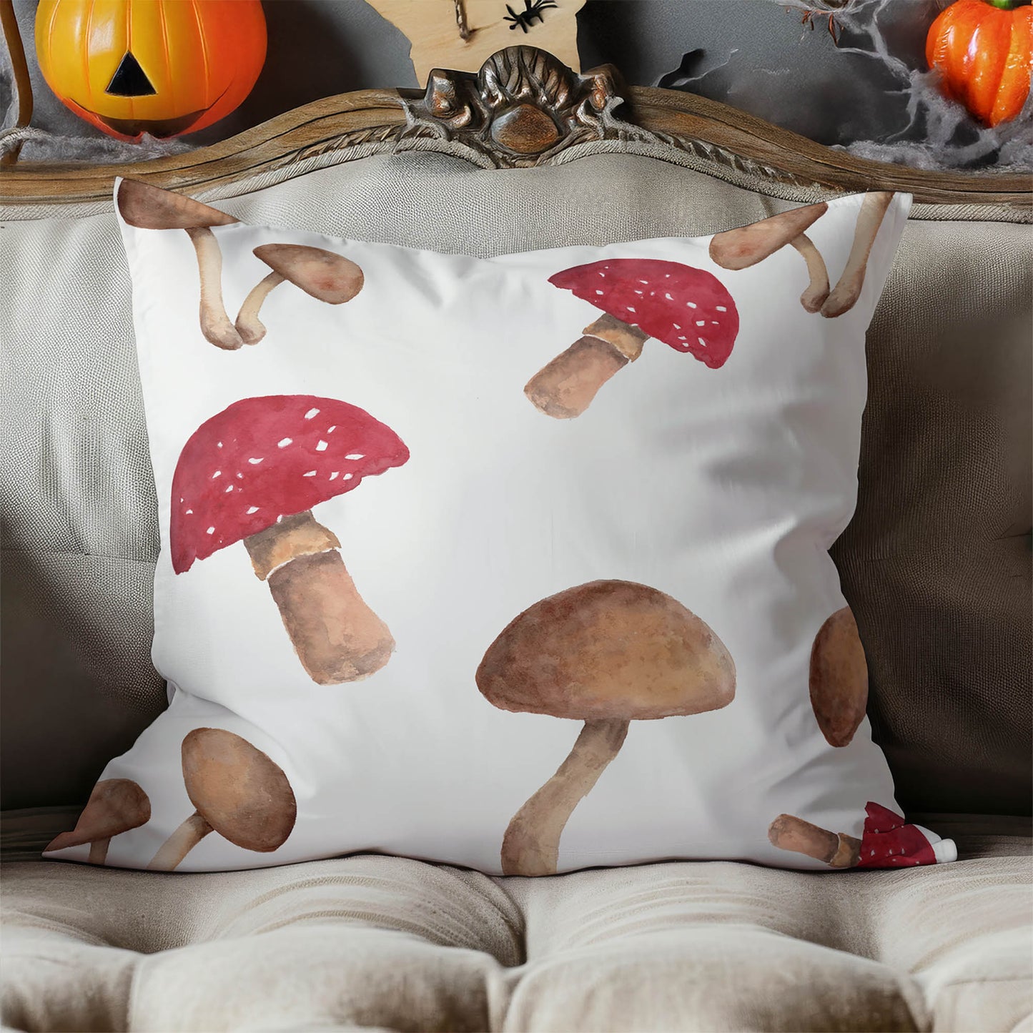 Shroom Play Decorative Seasonal Throw Pillow