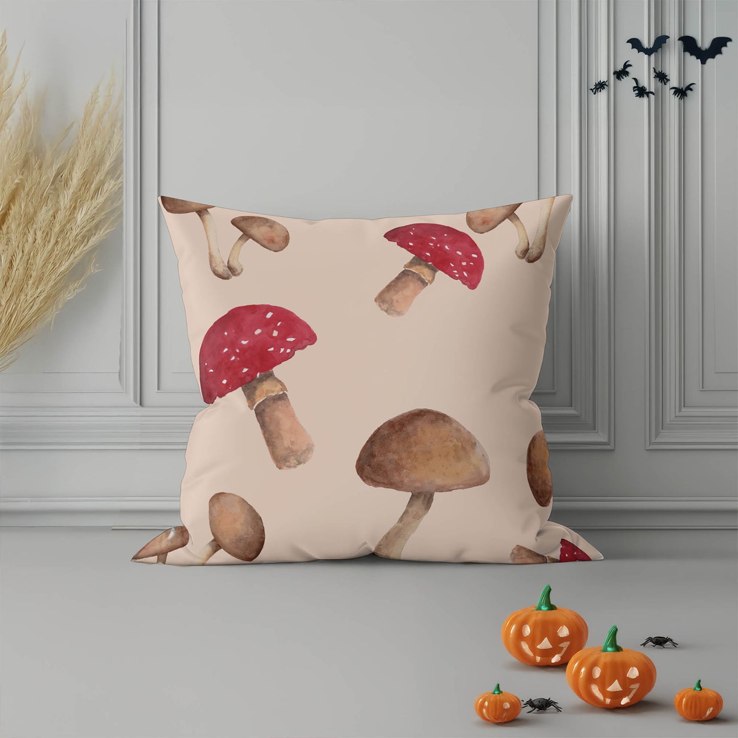Shroom Play Decorative Seasonal Throw Pillow
