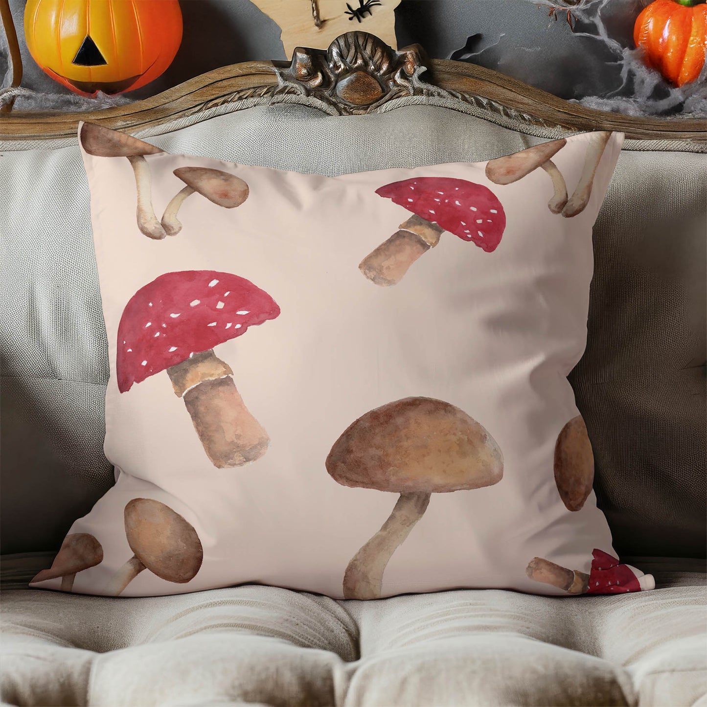 Shroom Play Decorative Seasonal Throw Pillow